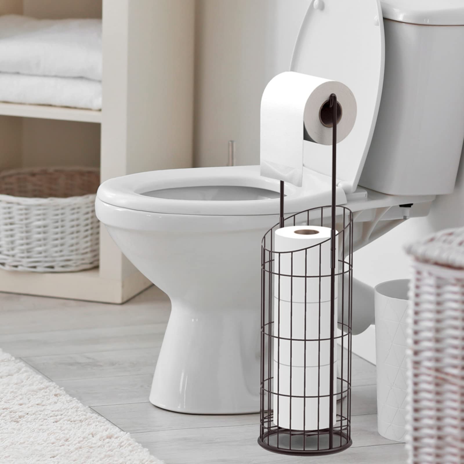 Toilet Paper Holder with High Raised Base