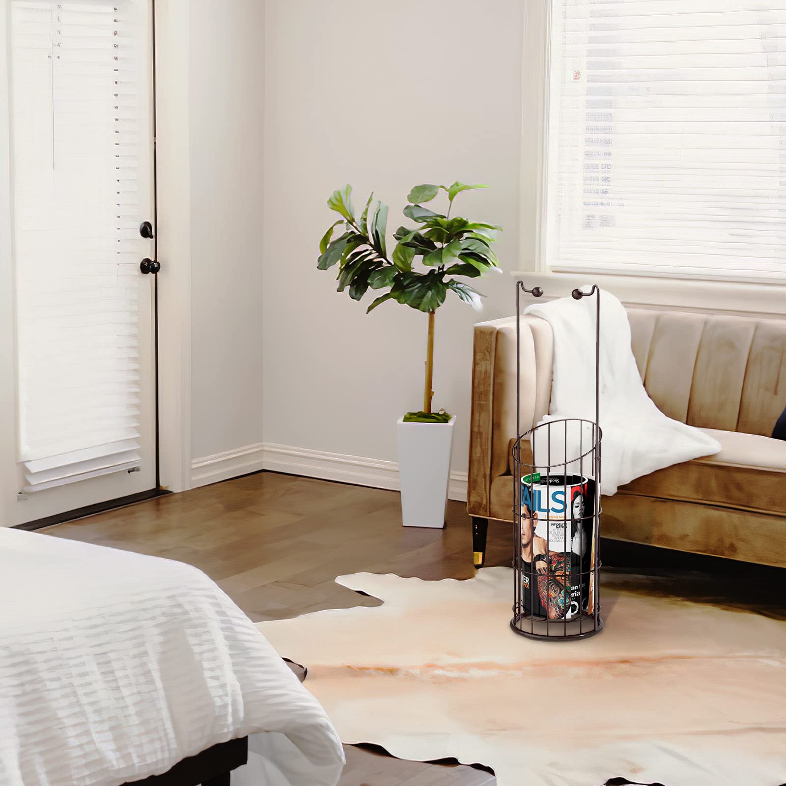 Toilet Paper Holder with High Raised Base