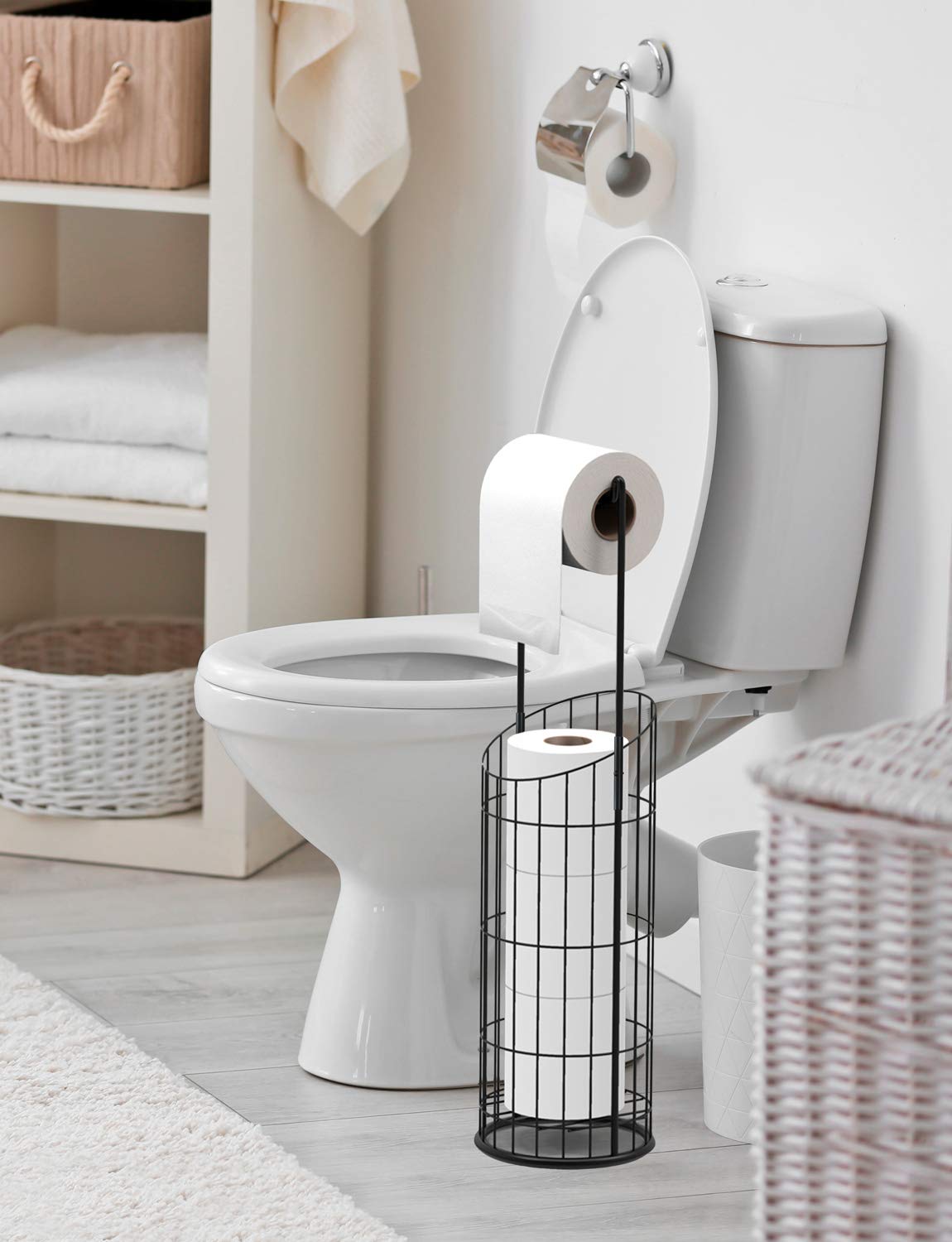 Toilet Paper Holder with High Raised Base