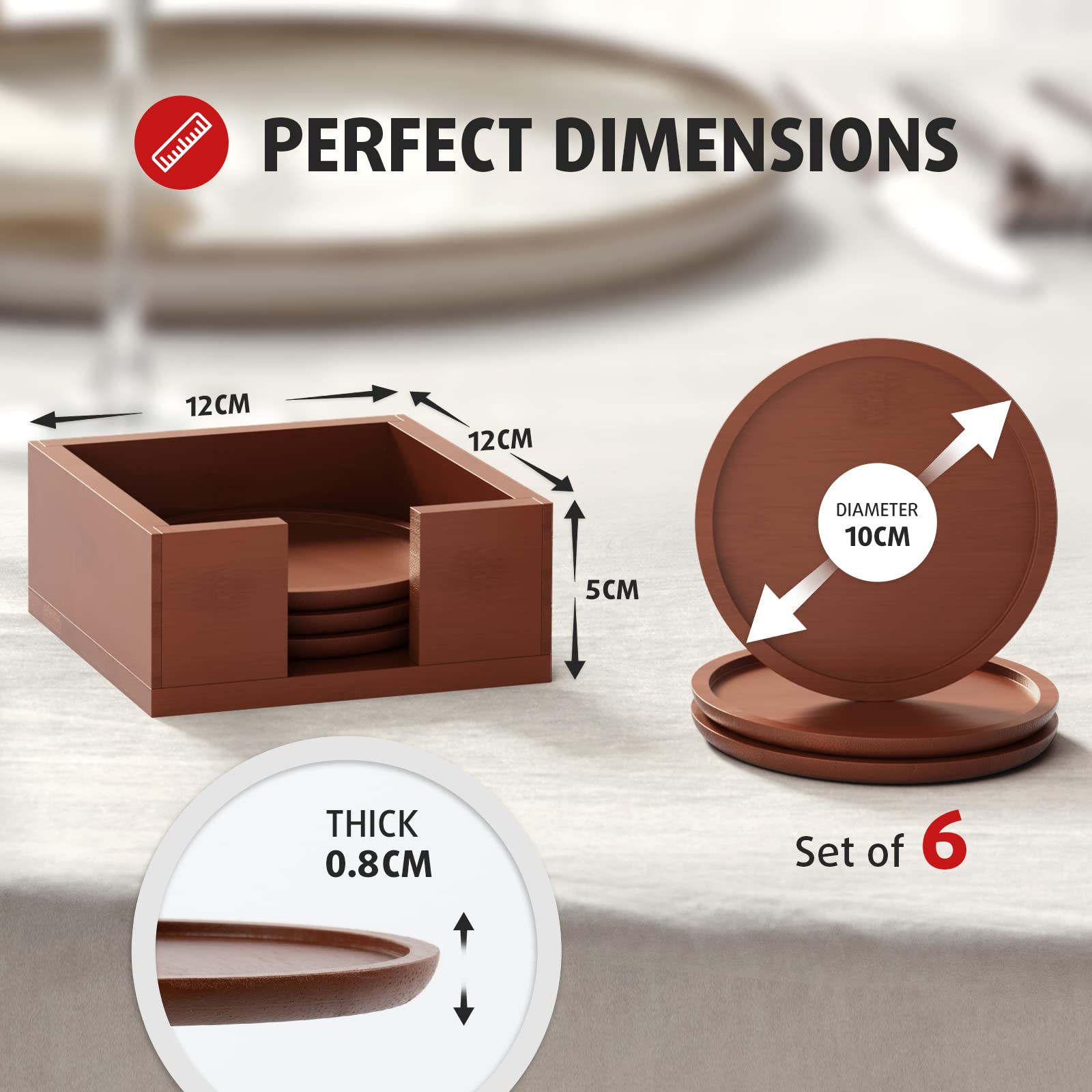 Round Drinks Coaster Mat