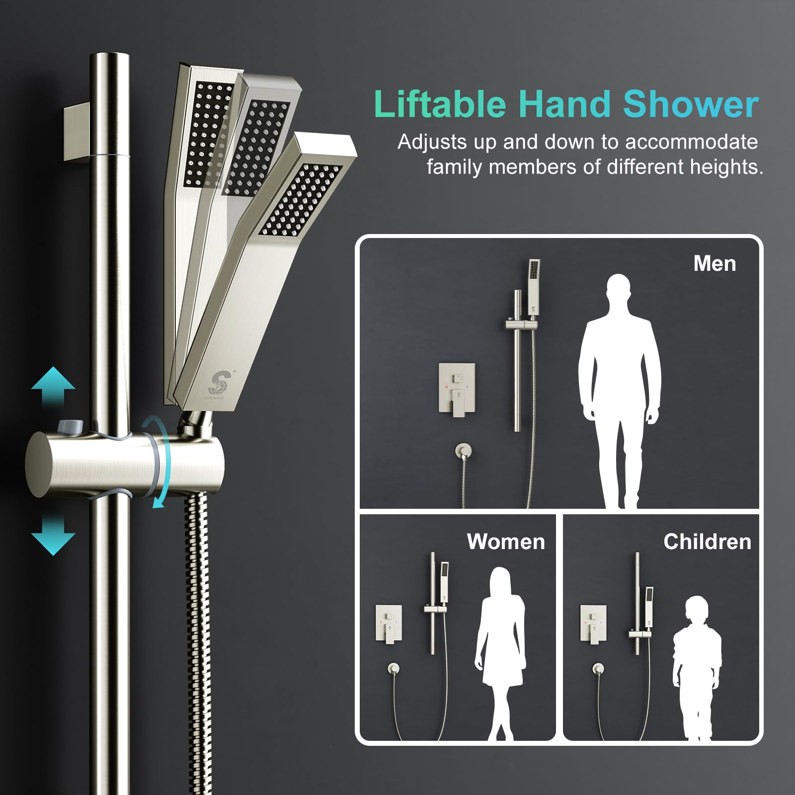 8-Inch Square Shower Faucet System