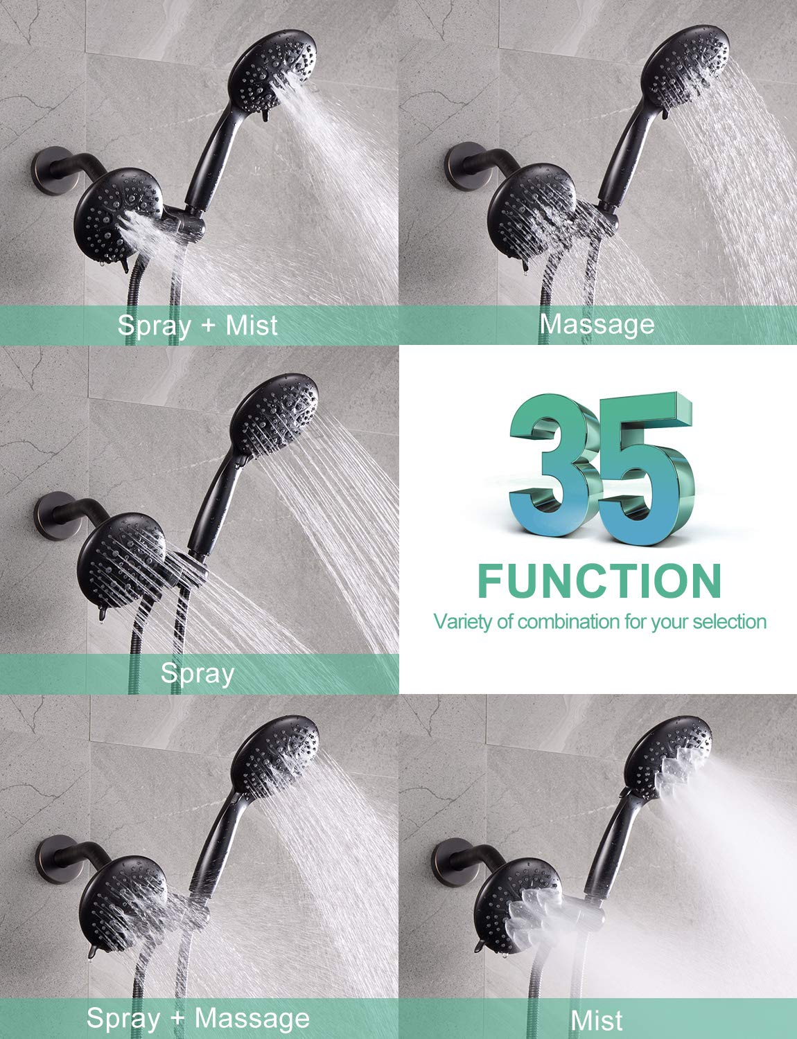 ​3-Way Dual Shower System