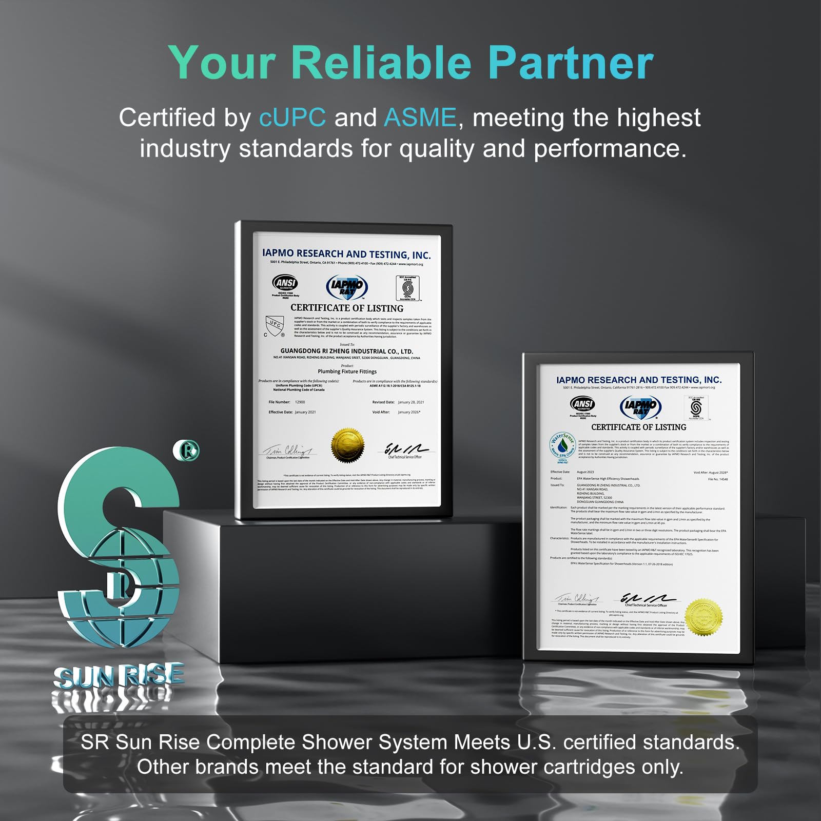 8-Inch Square Shower Faucet System