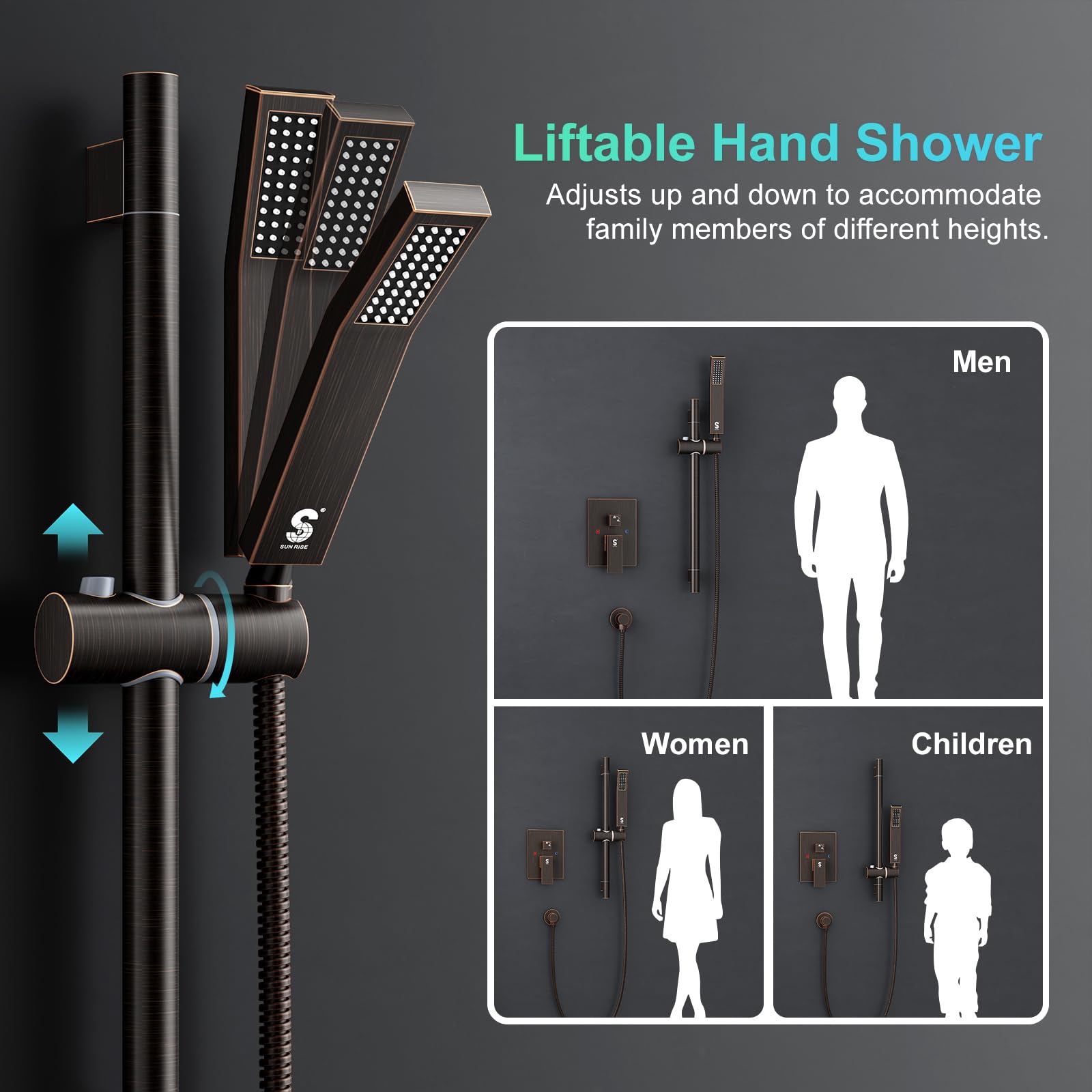 8-Inch Square Shower Faucet System