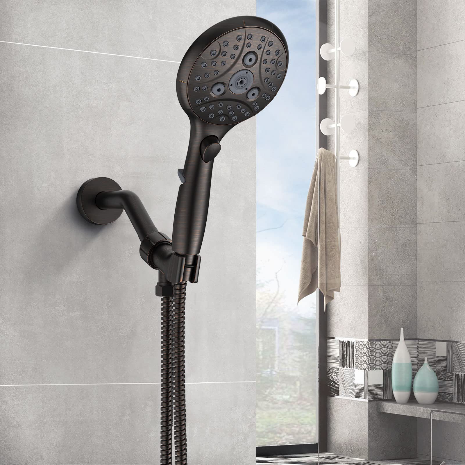 7-Setting Handheld Shower with Pause Switch