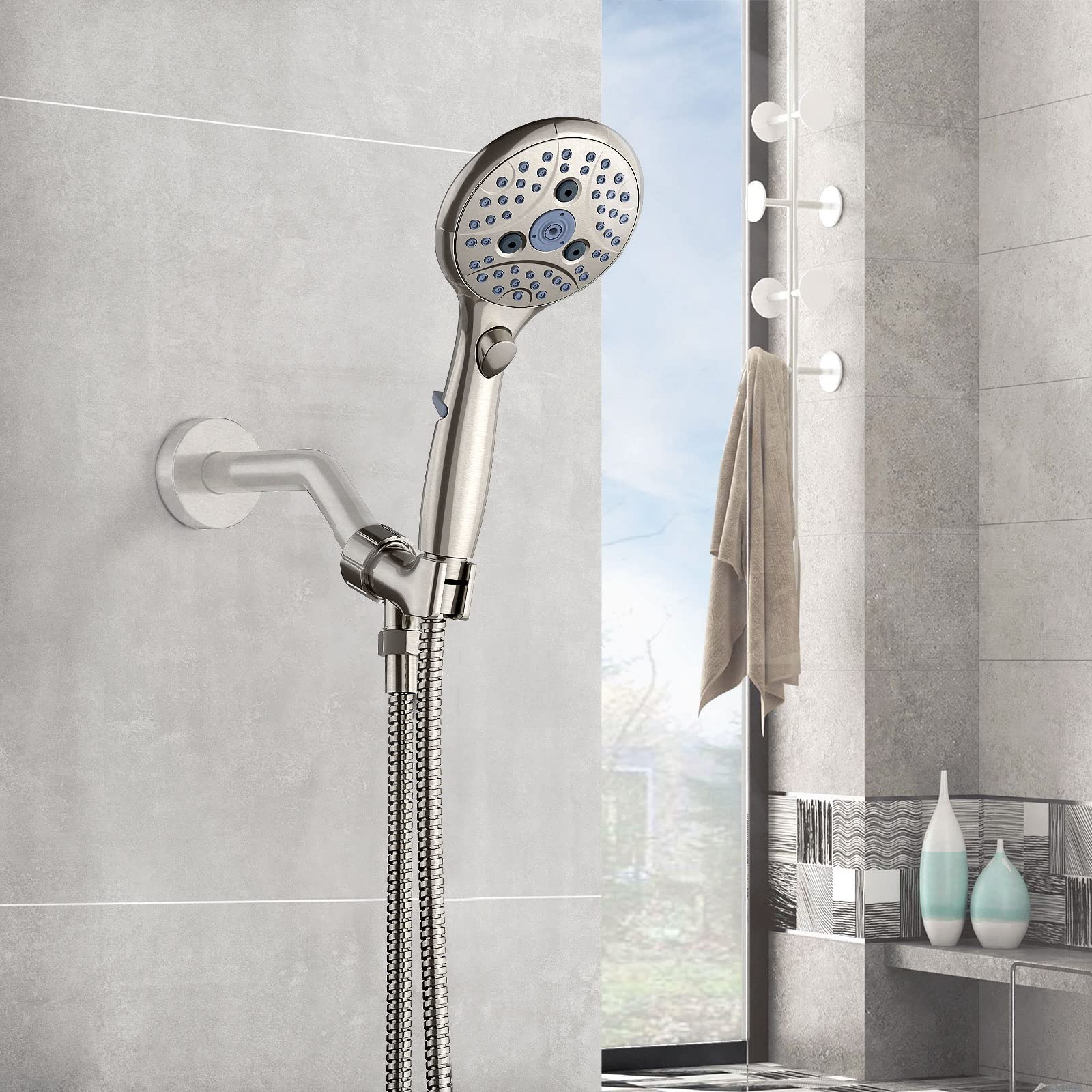 7-Setting Handheld Shower with Pause Switch