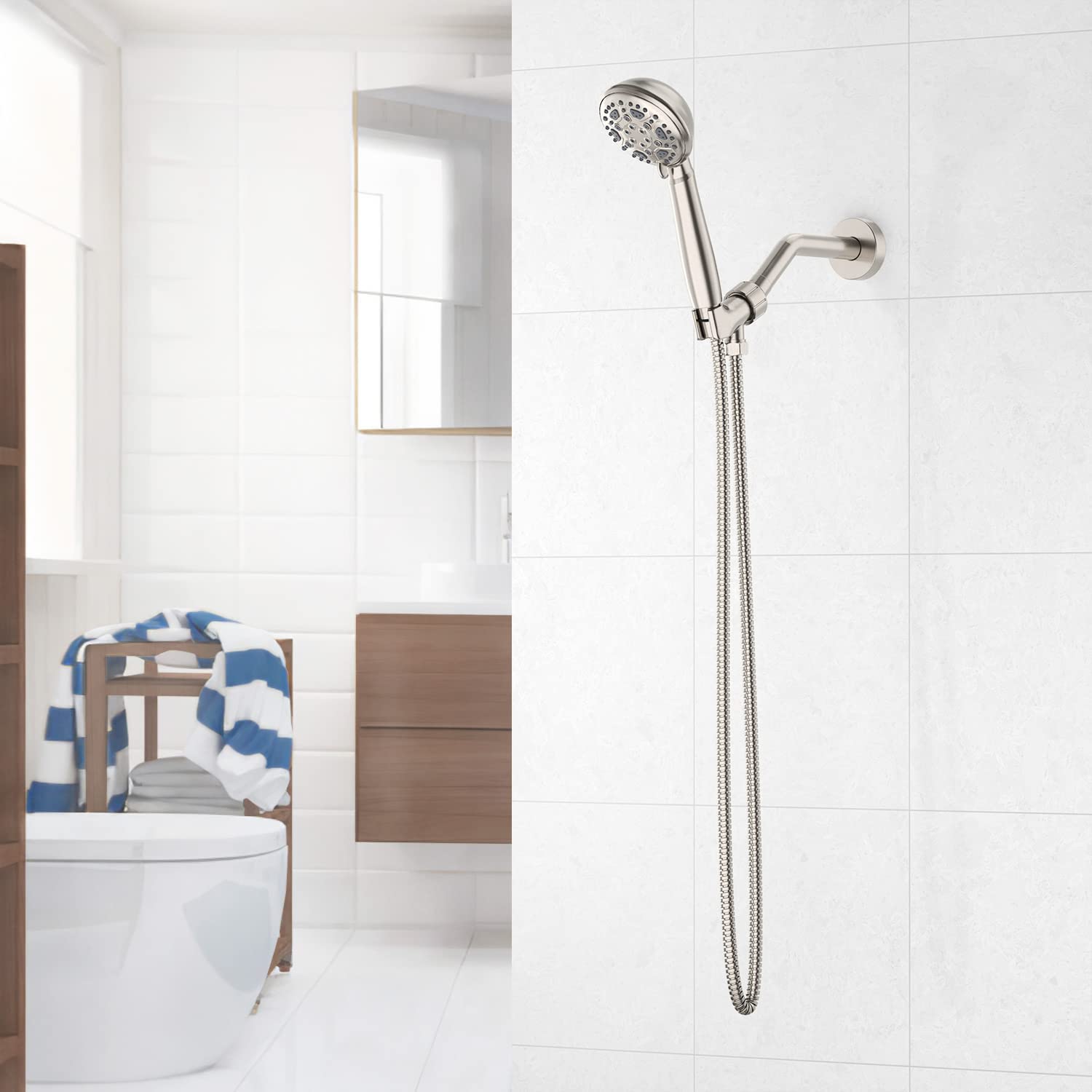 Handheld Shower with Adjustable Bracket