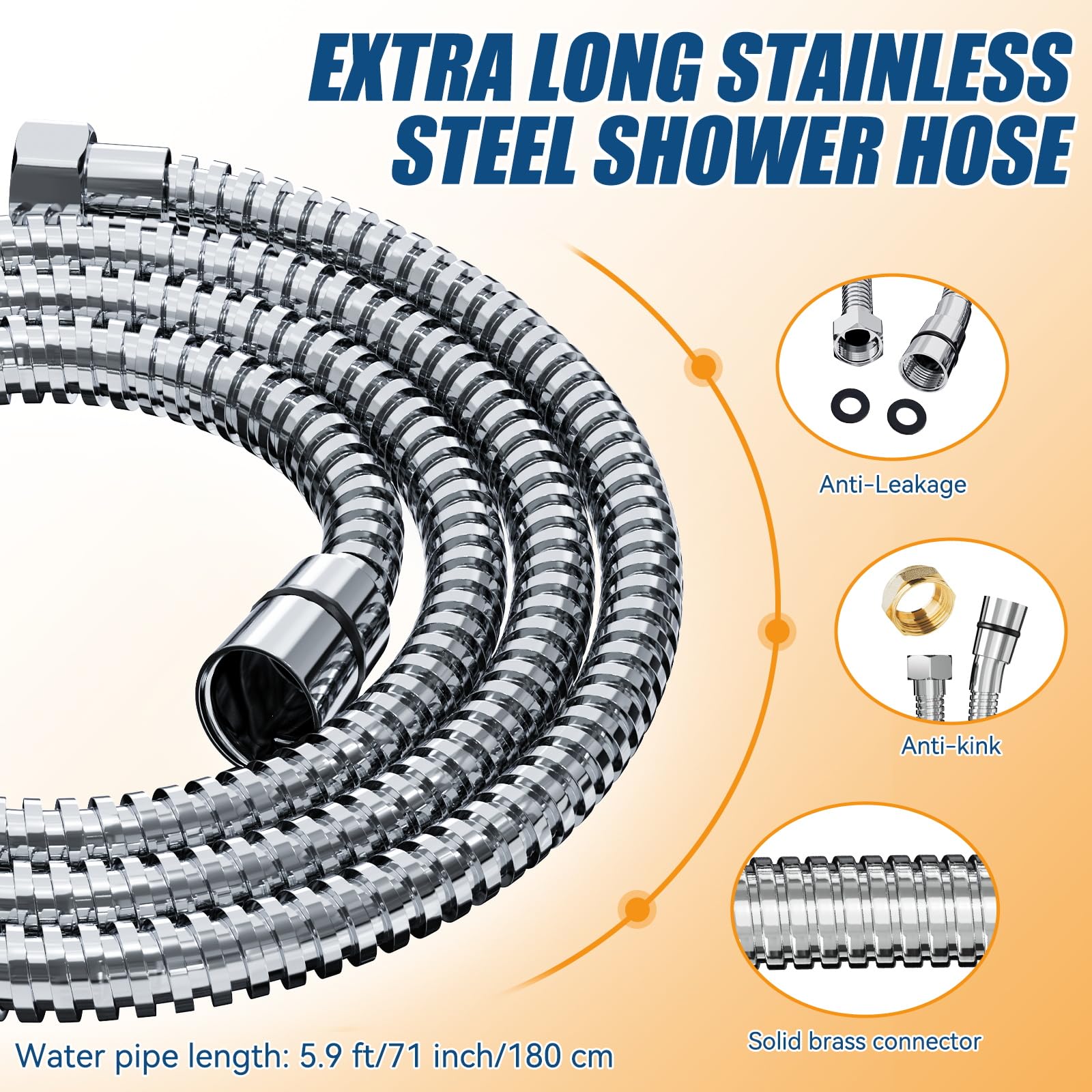 9-Mode High Pressure Handheld Shower with Pause Switch