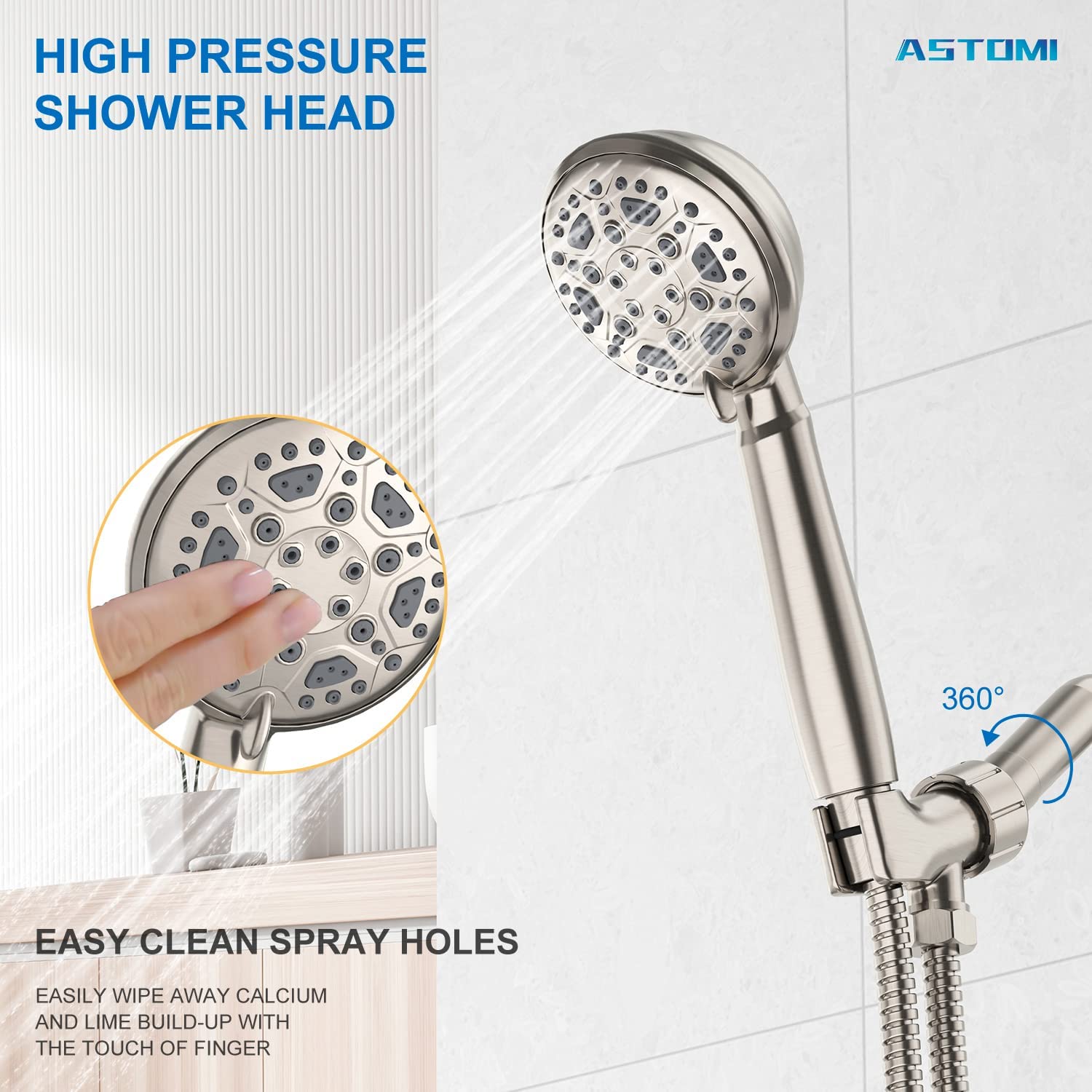 Handheld Shower with Adjustable Bracket