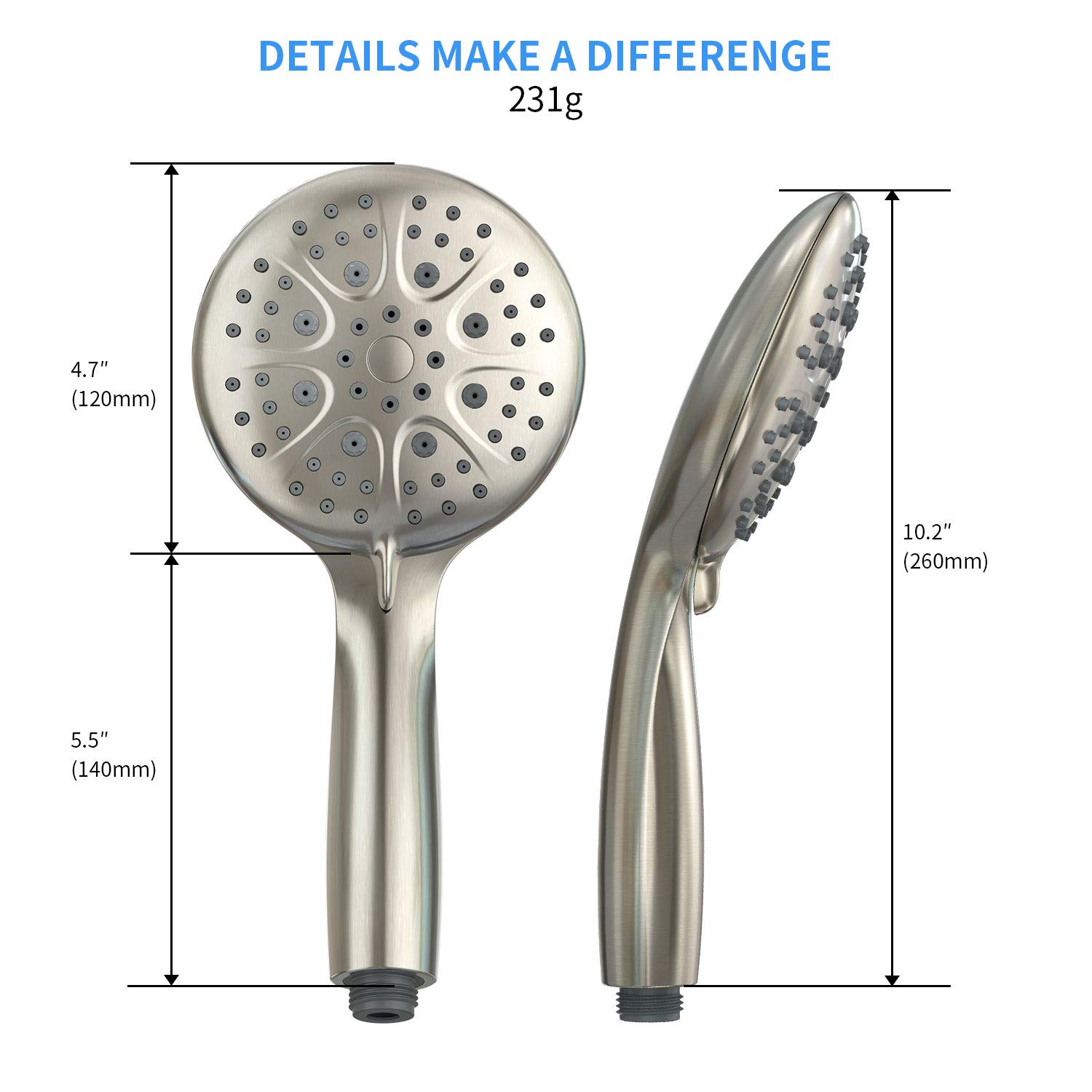 Handheld Shower with Adjustable Bracket