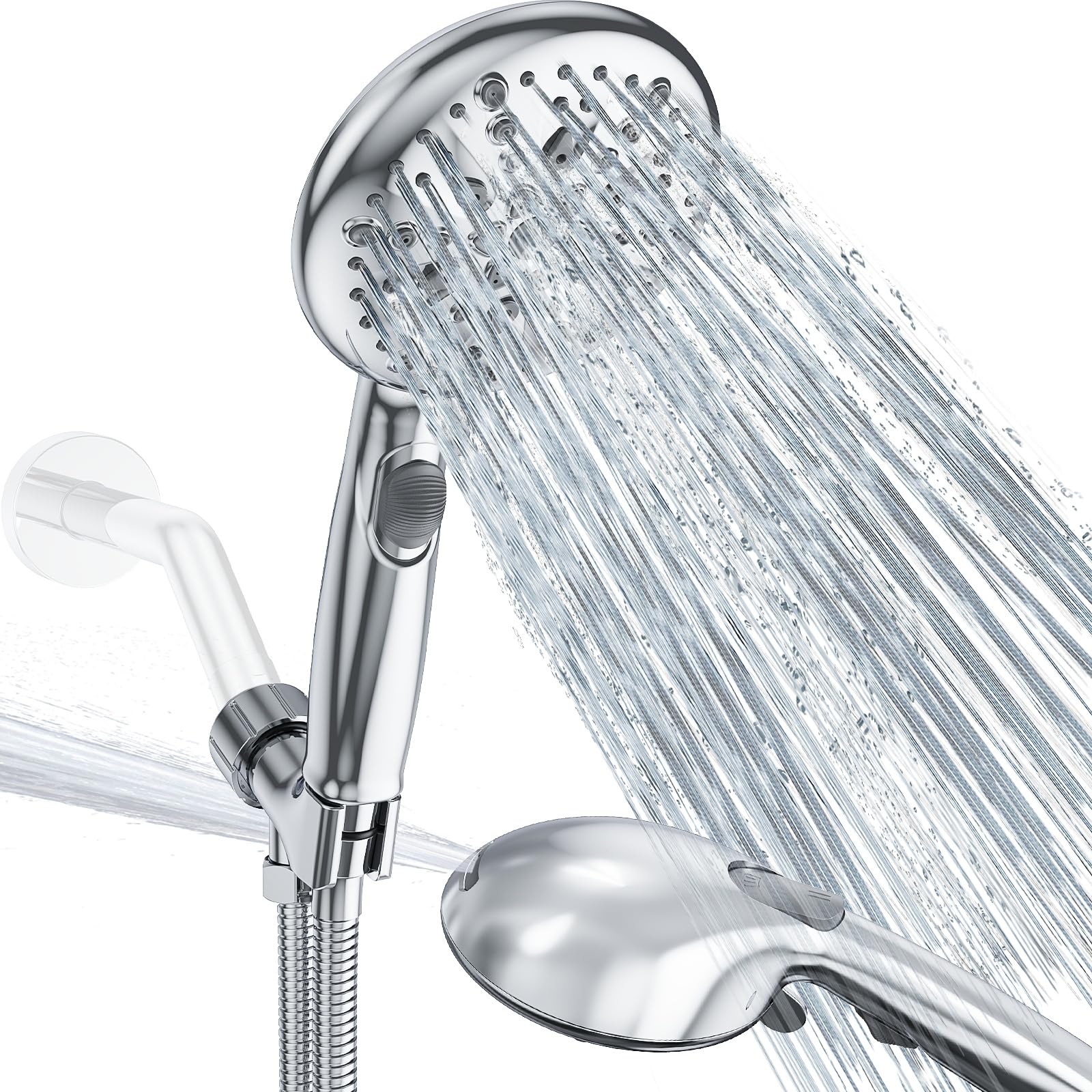9-Mode High Pressure Handheld Shower with Pause Switch