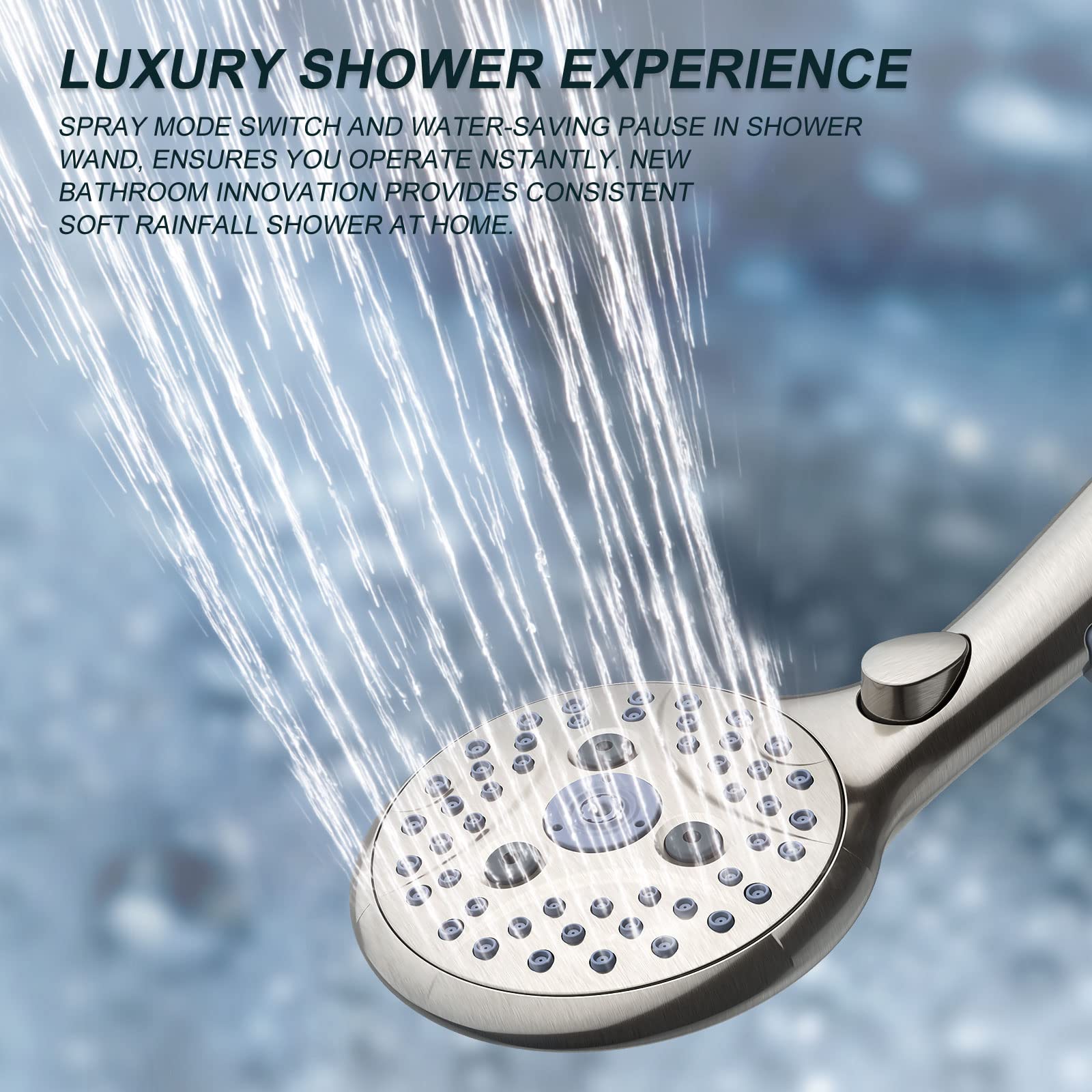 7-Setting Handheld Shower with Pause Switch