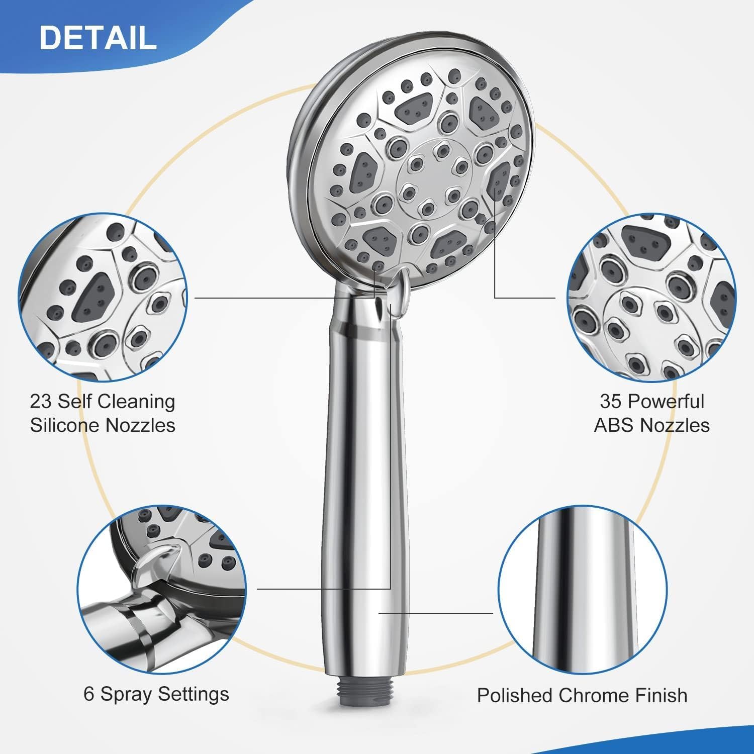 Handheld Shower with Adjustable Bracket