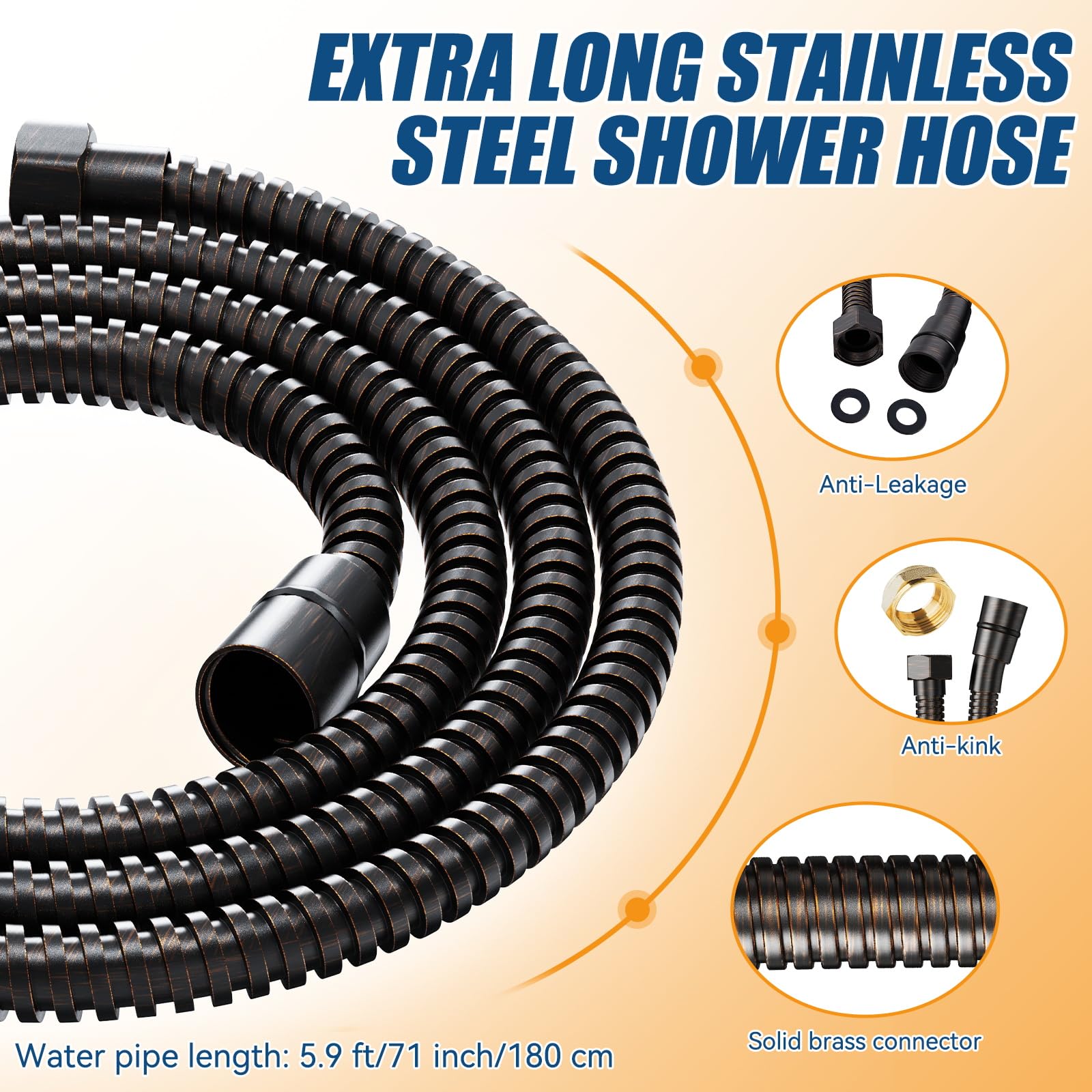 9-Mode High Pressure Handheld Shower with Pause Switch