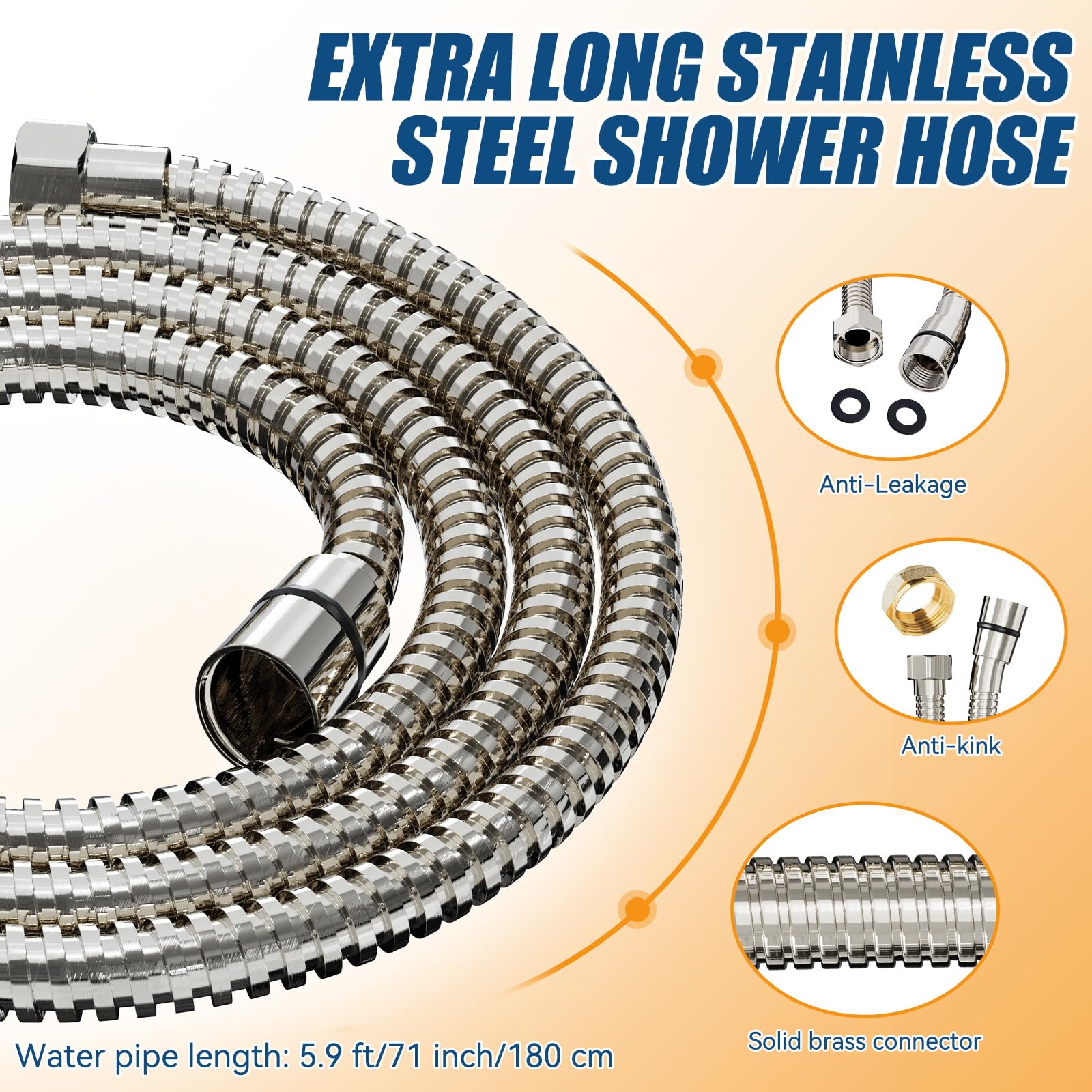 9-Mode High Pressure Handheld Shower with Pause Switch