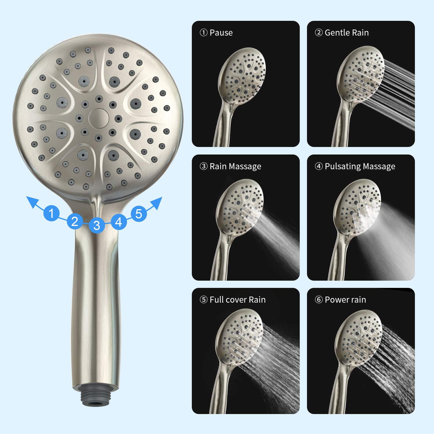 Handheld Shower with Adjustable Bracket