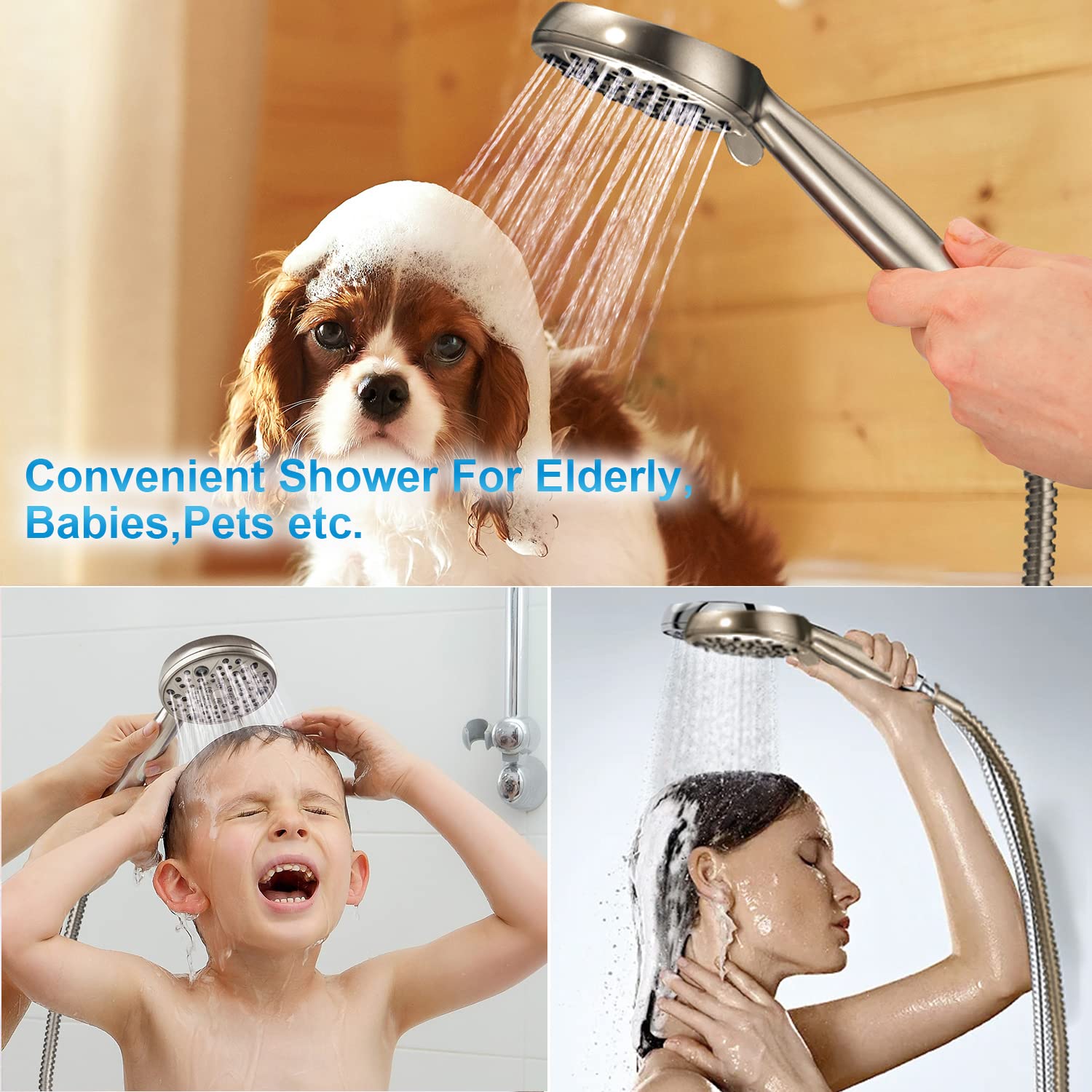 Handheld Shower System with Adjustable Bracket
