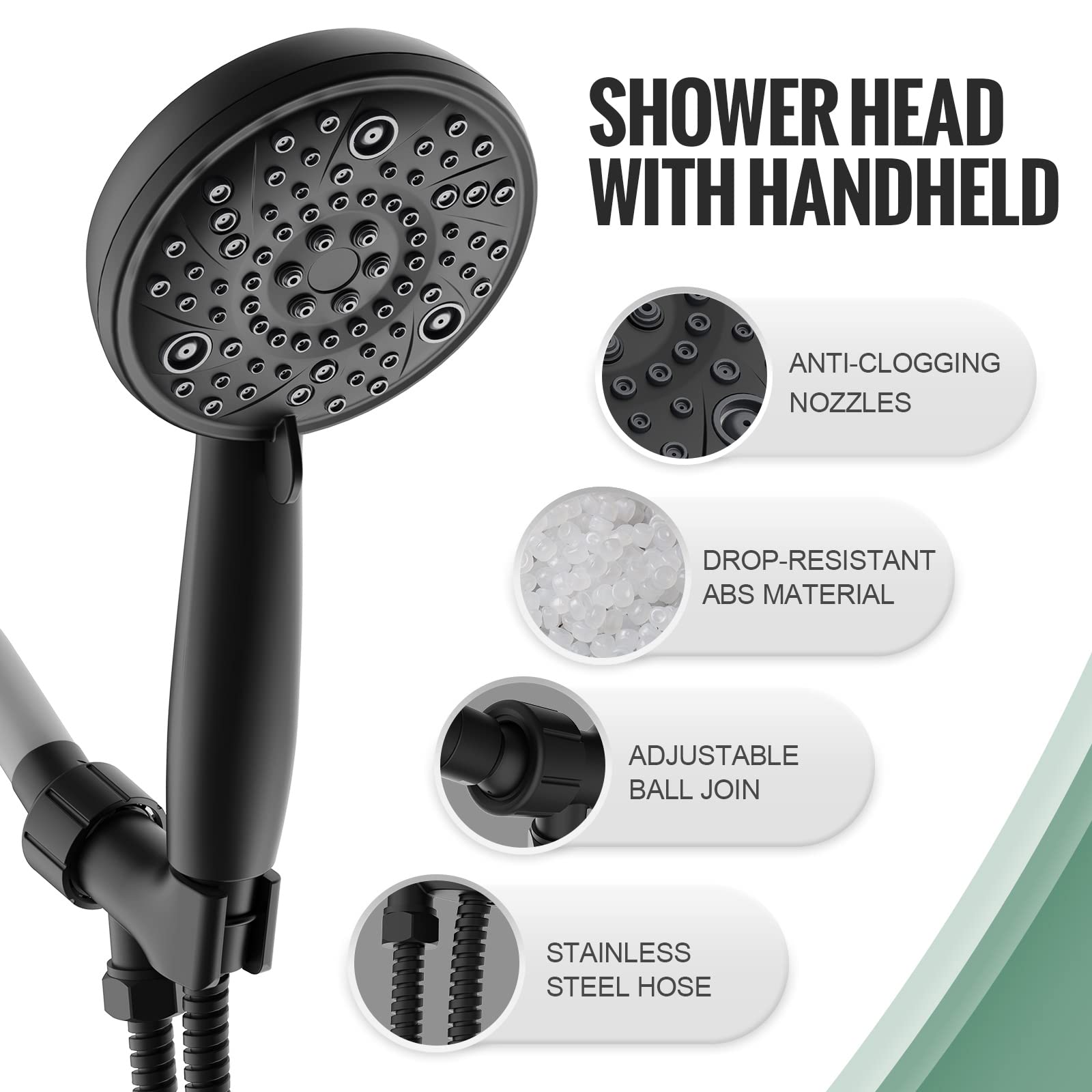 Handheld Shower System with Adjustable Bracket