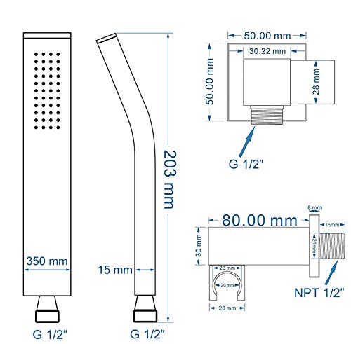 Rainfall Handheld Shower Set with Bracket