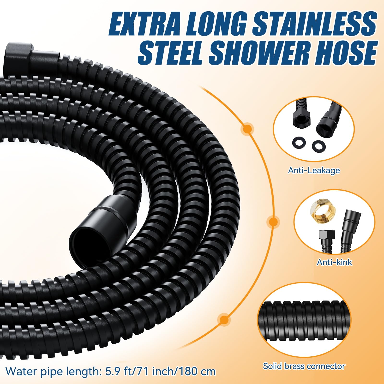 9-Mode High Pressure Handheld Shower with Pause Switch