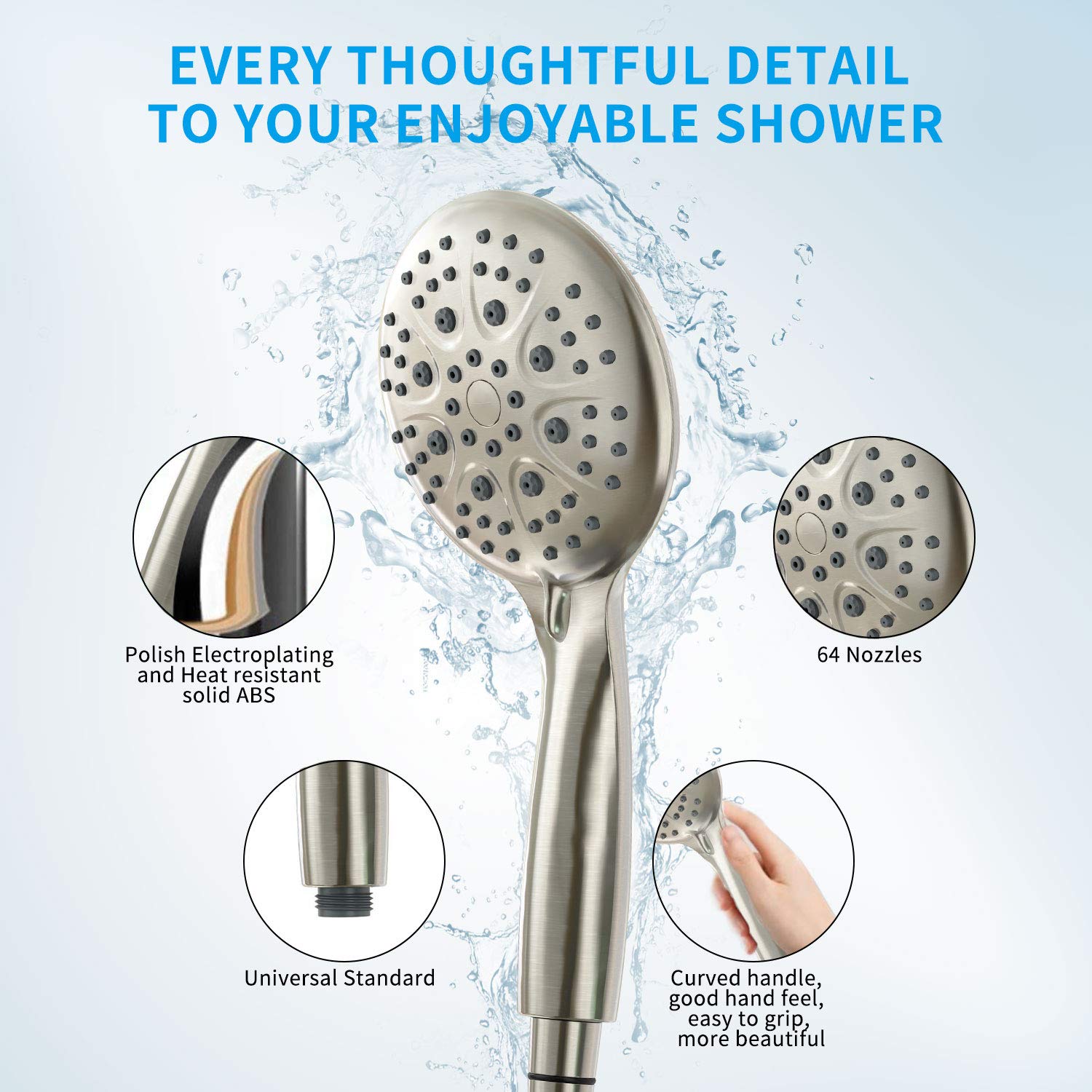 Handheld Shower with Adjustable Bracket