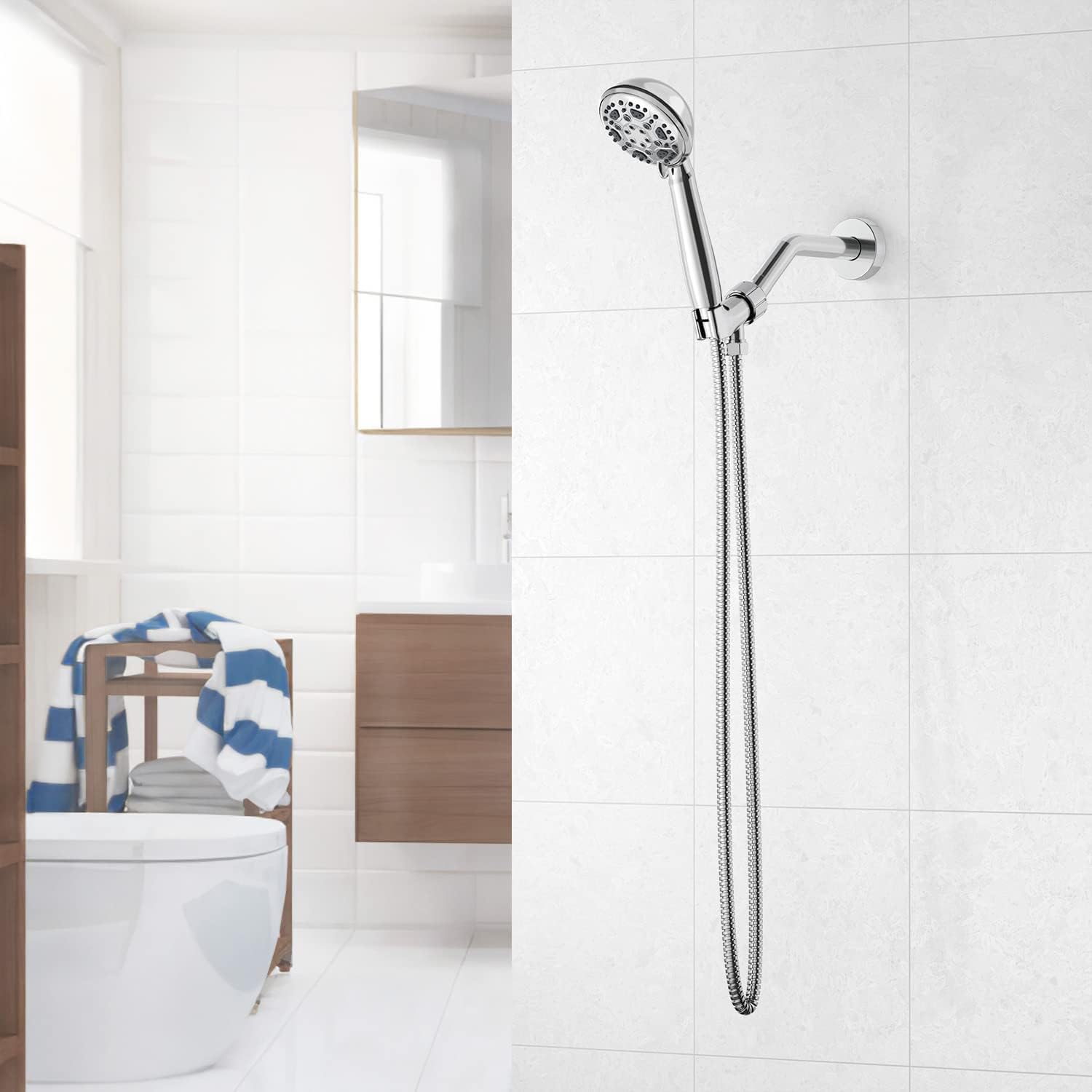 Handheld Shower with Adjustable Bracket