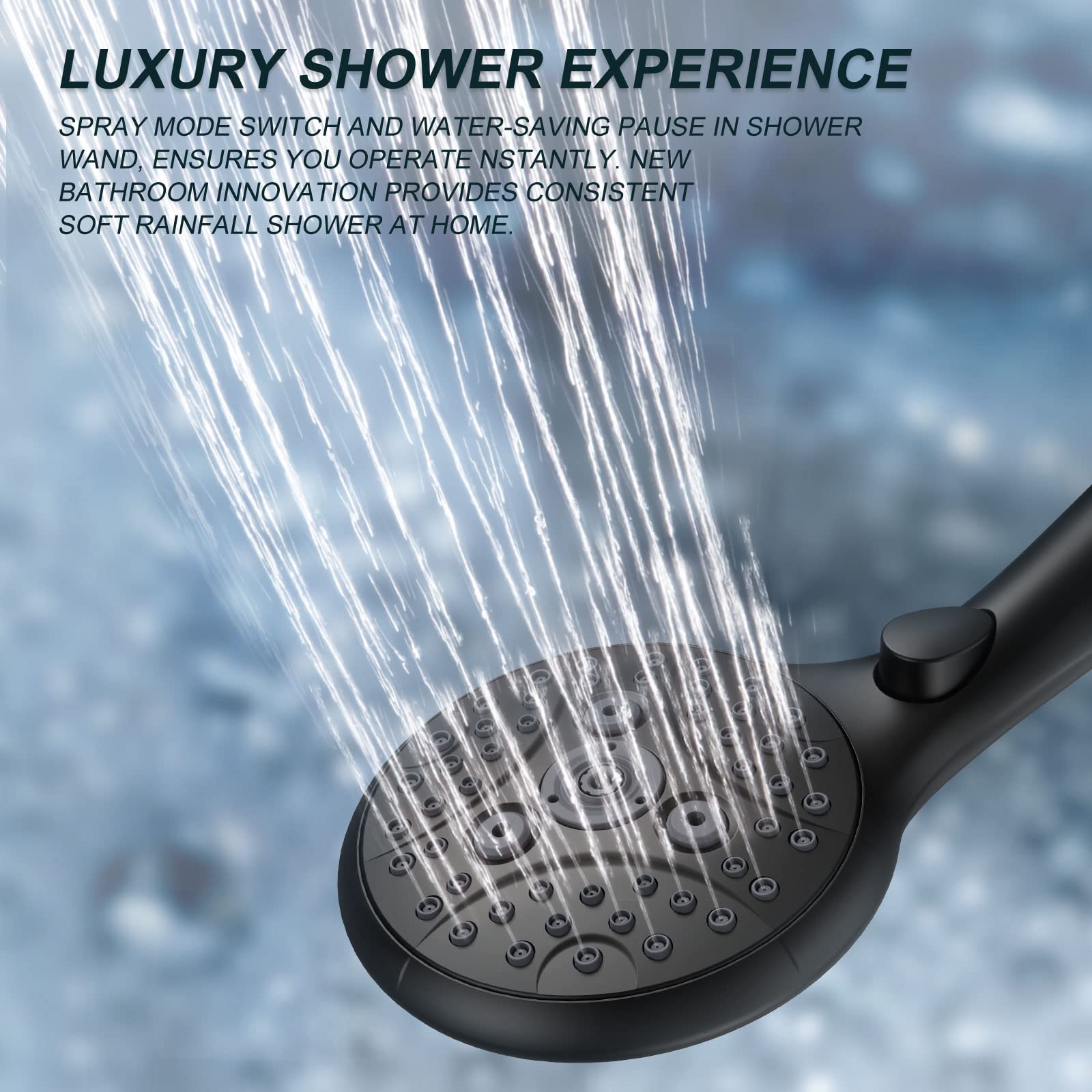 7-Setting Handheld Shower with Pause Switch
