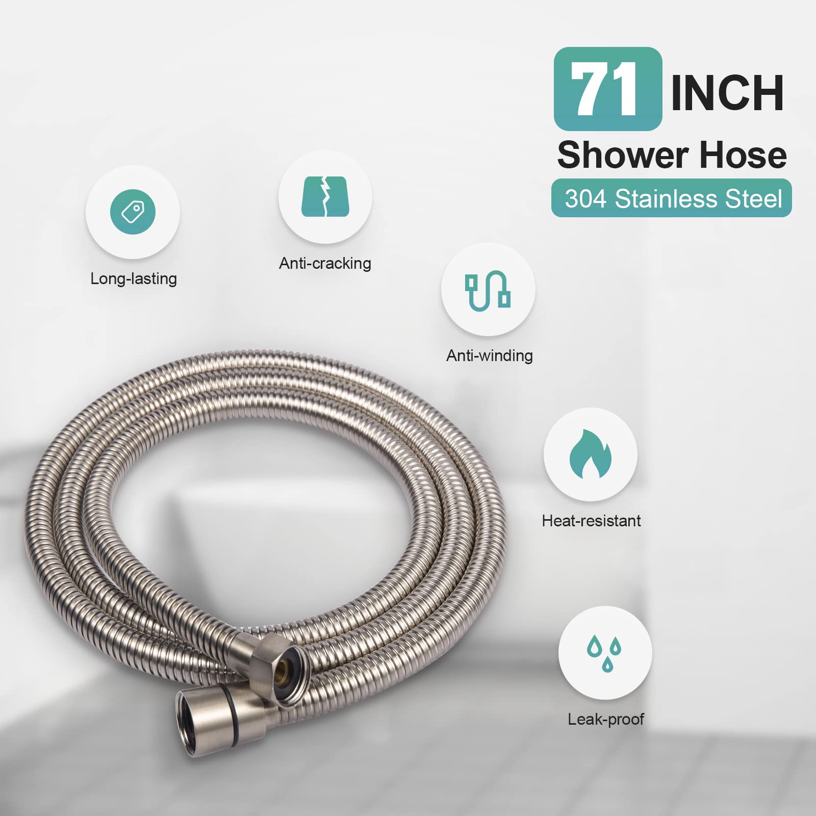 High-Pressure Handheld Shower with Adjustable Bracket