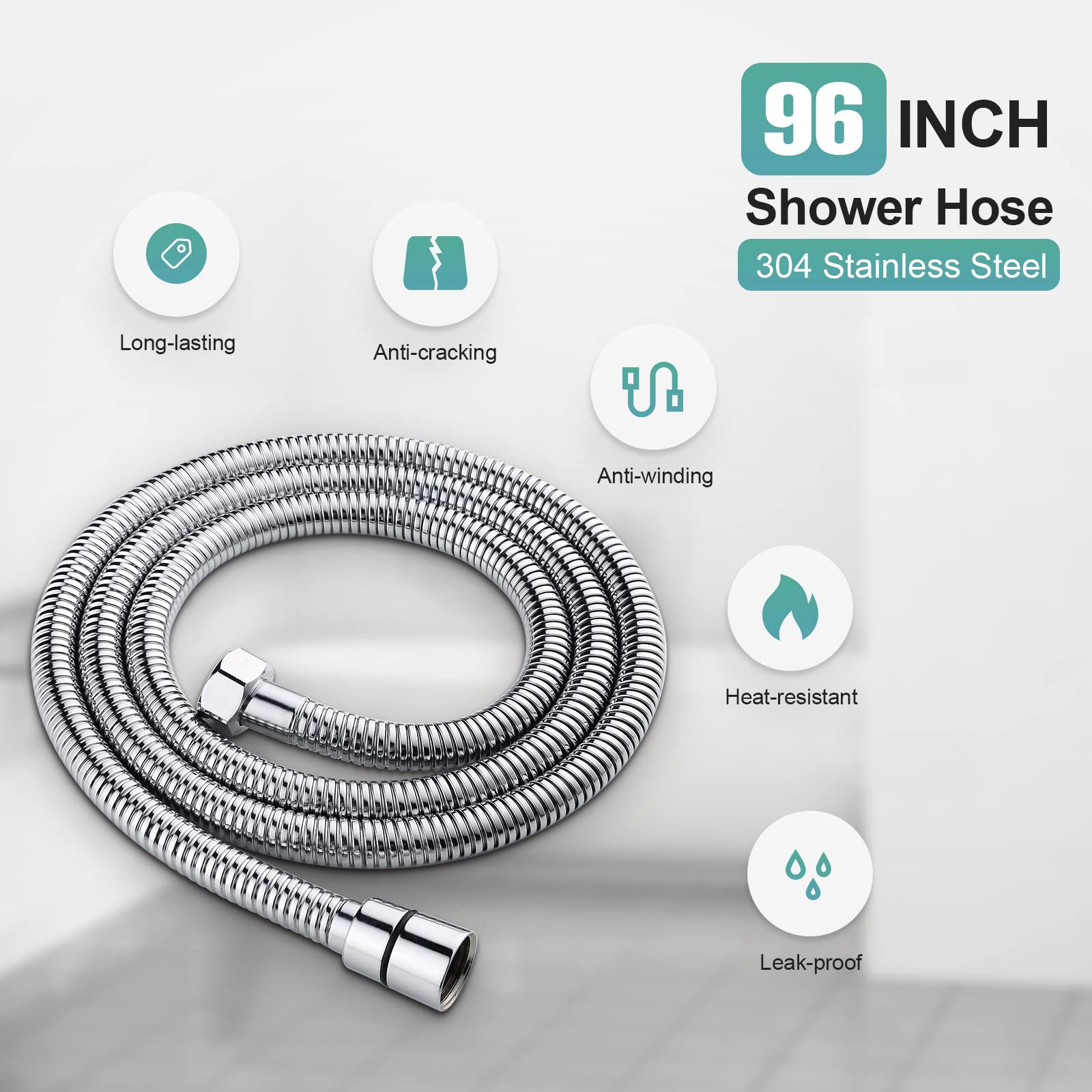 High-Pressure Handheld Shower with Adjustable Bracket