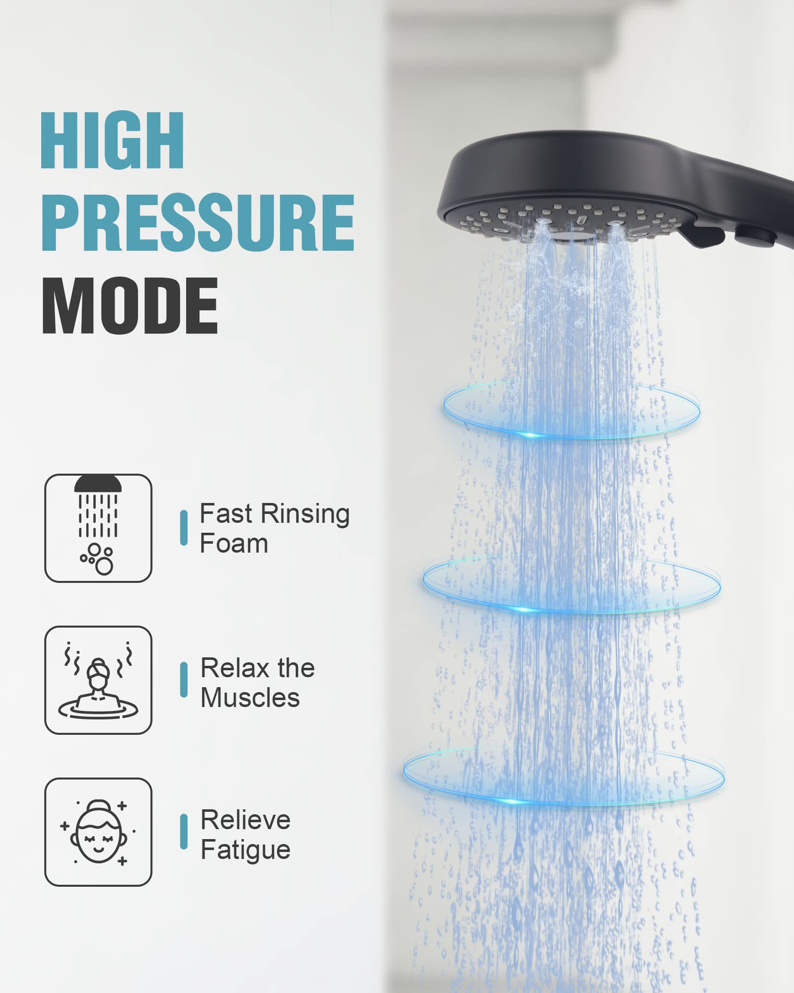 12-Function Handheld Shower with Extra Long Hose
