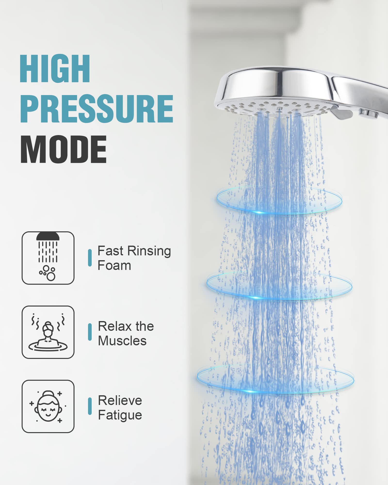12-Function Handheld Shower with Extra Long Hose