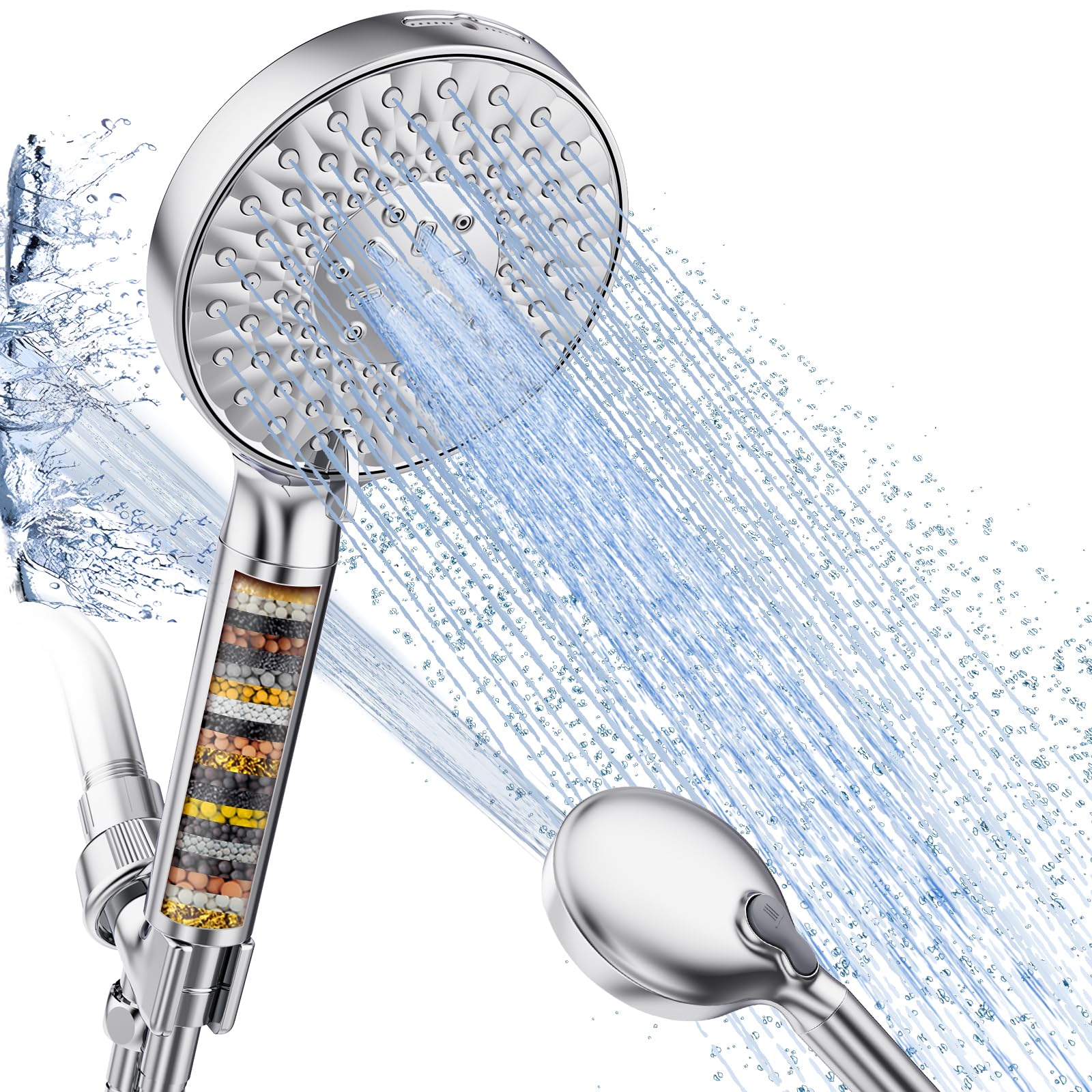 9-Setting Handheld Shower Set with Bracket