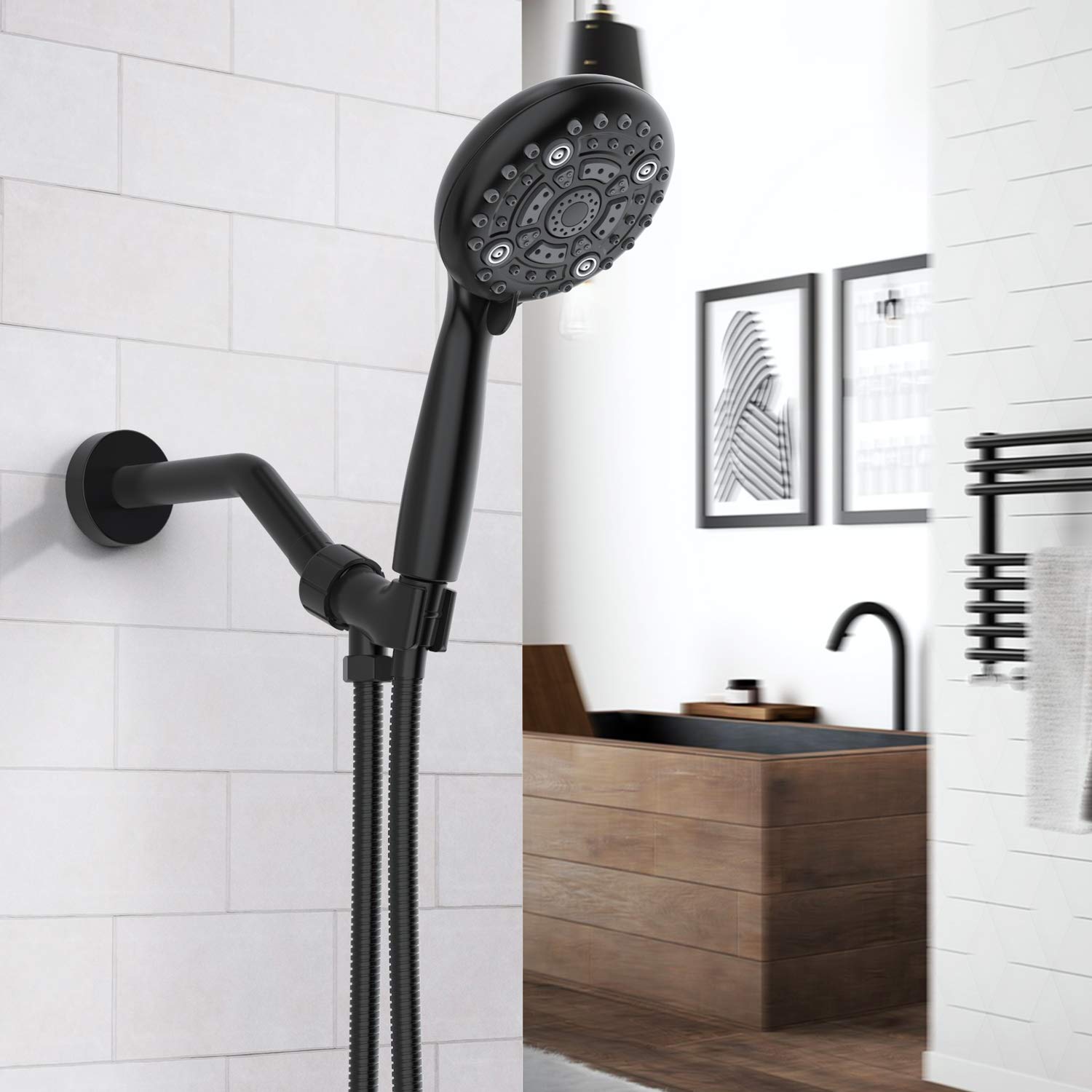 6-Setting Handheld Shower Set with Bracket