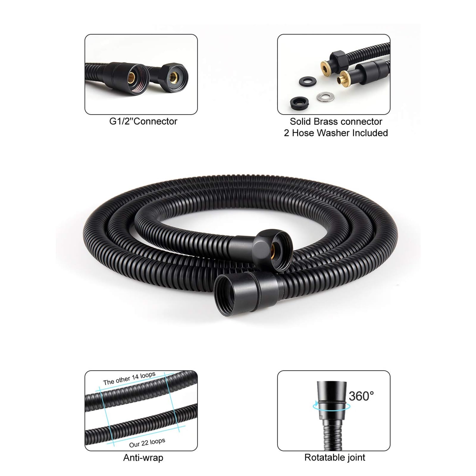 6-Setting Handheld Shower Set with Bracket