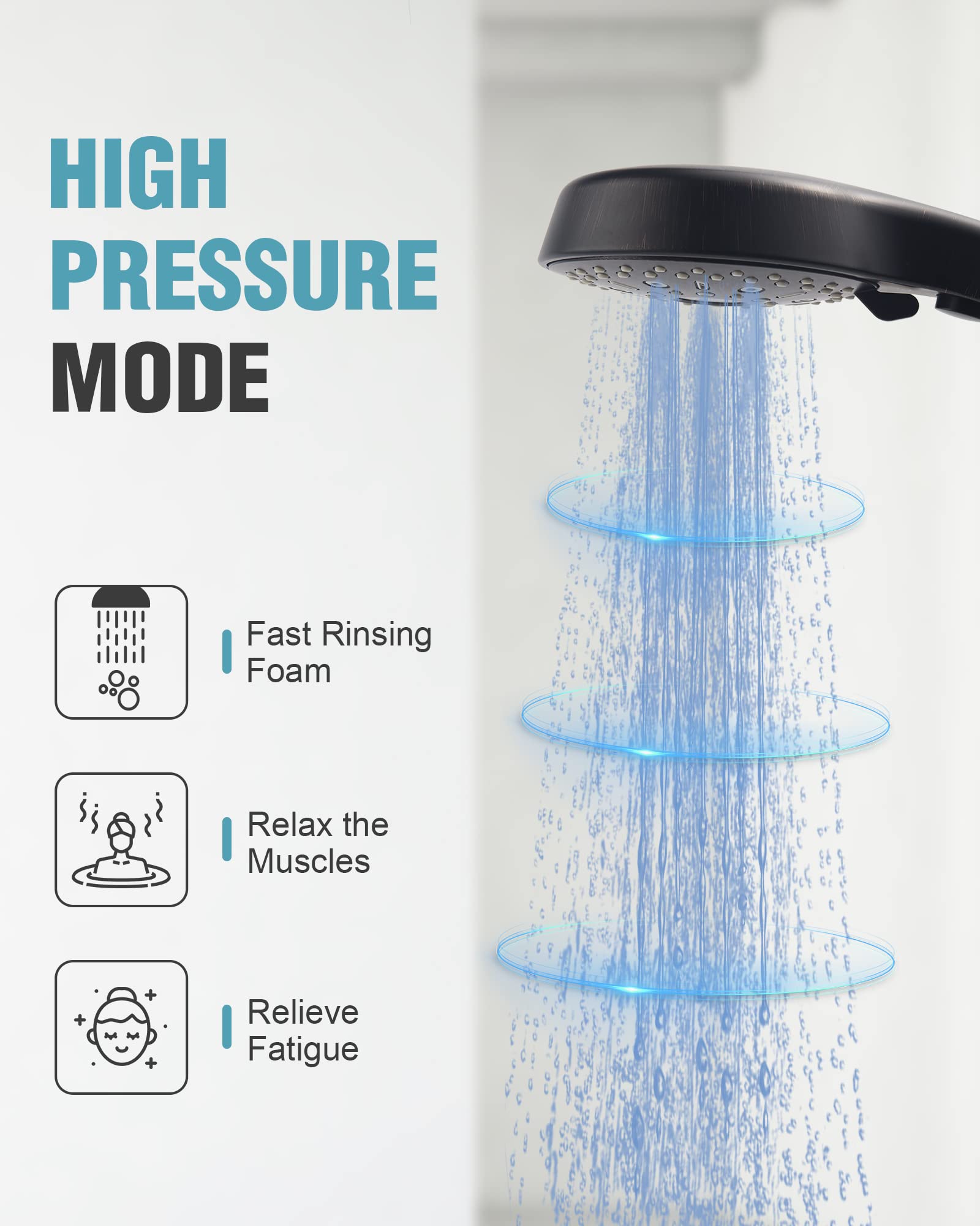 12-Function Handheld Shower with Extra Long Hose
