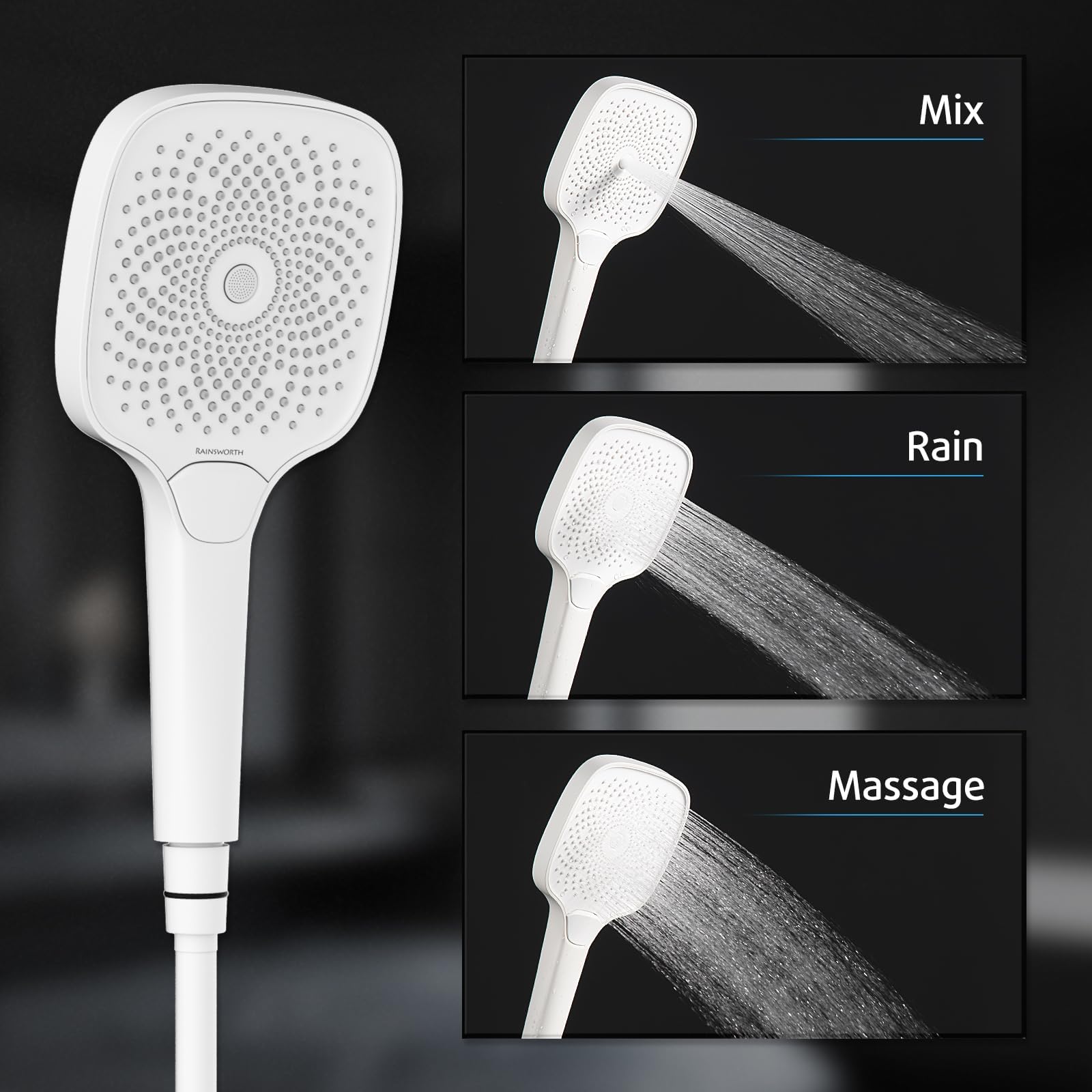 Shower Rod Set with Handheld Shower Head