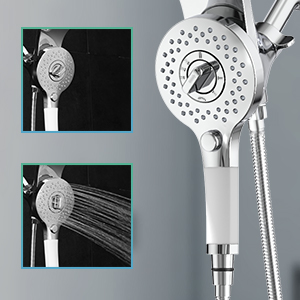 2-in-1 Rainfall Shower System with Handheld (9 Spray Modes)​​