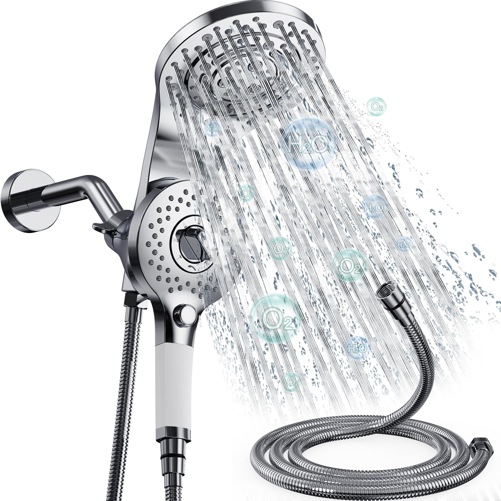 2-in-1 Rainfall Shower System with Handheld (9 Spray Modes)​​