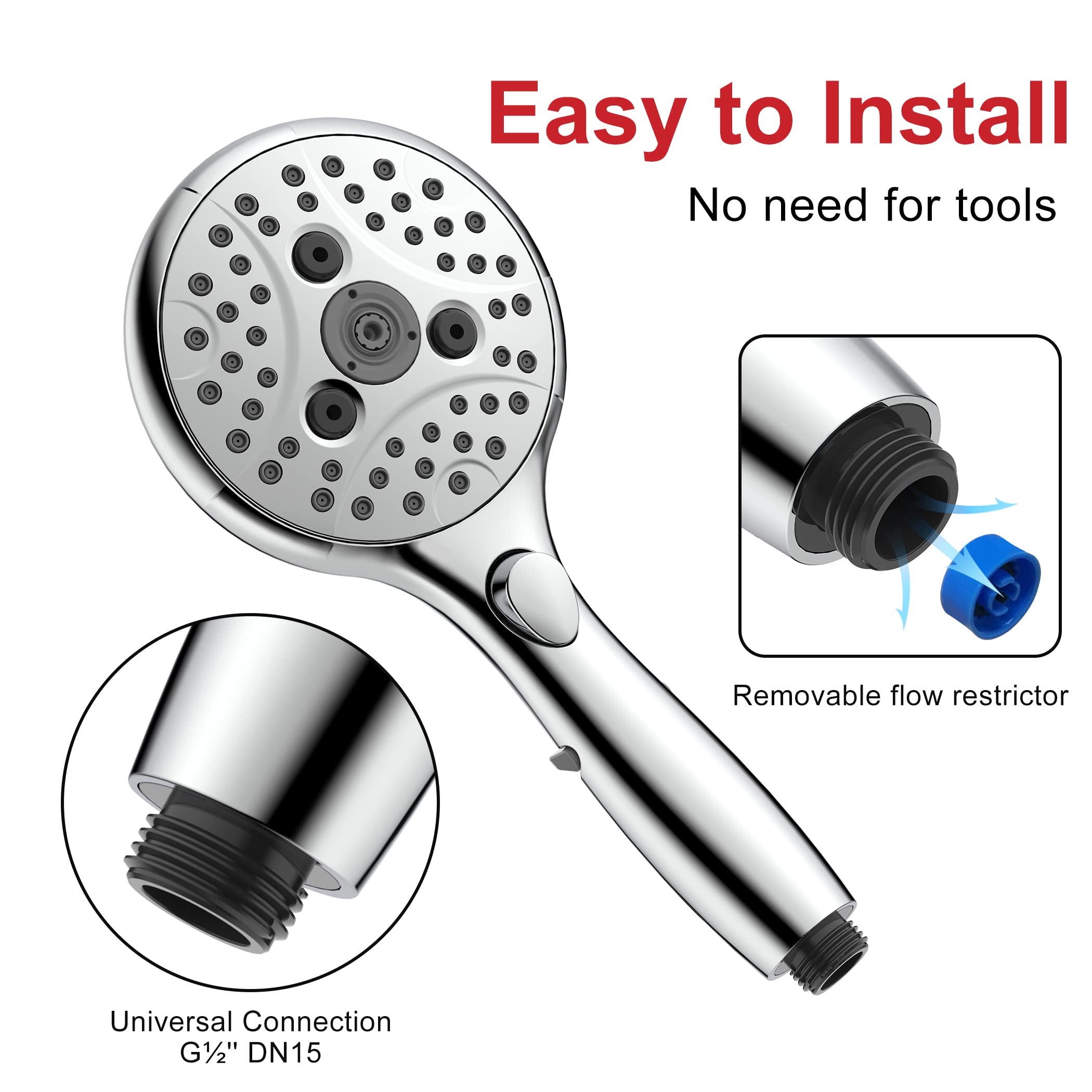 6-Function Handheld Shower