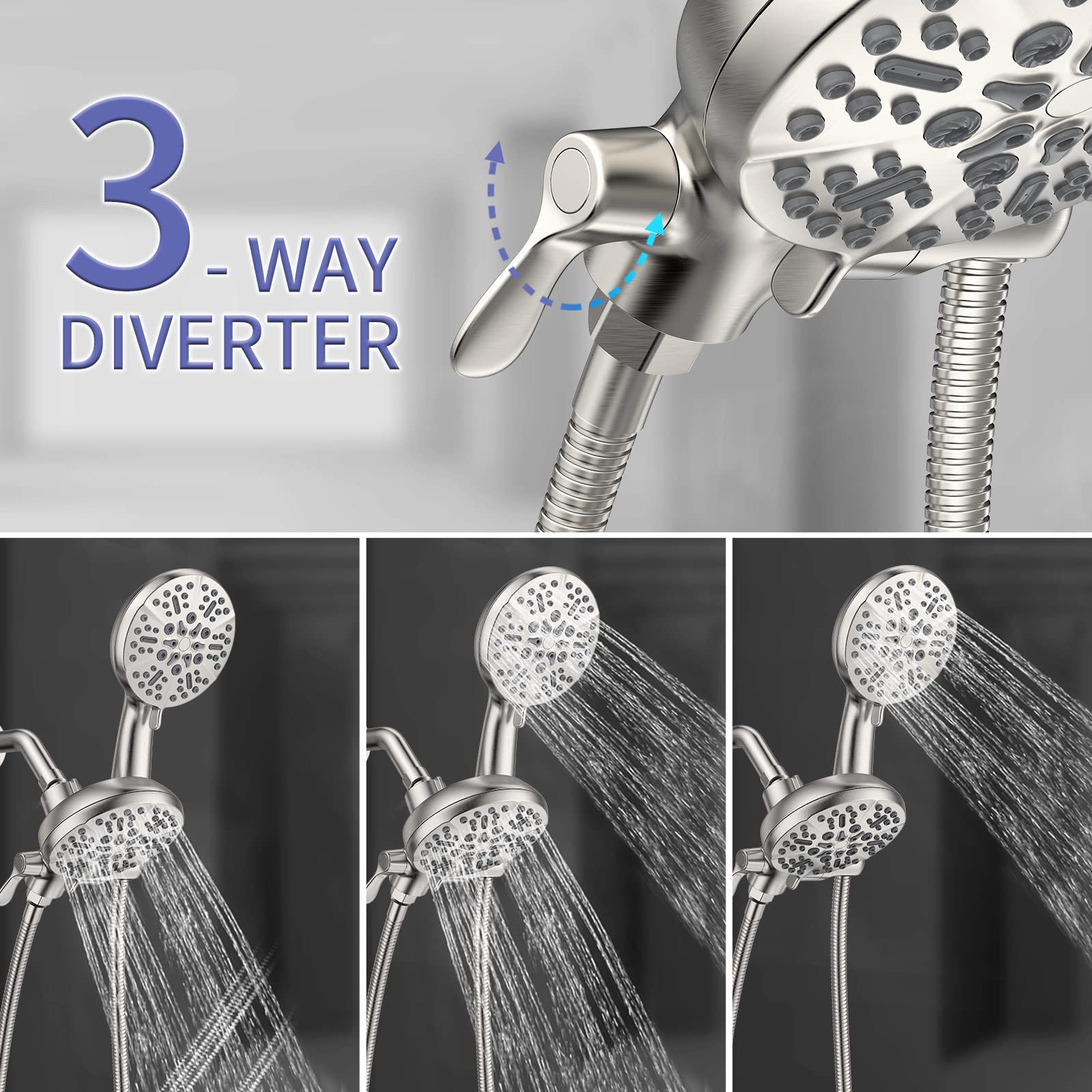 Dual Shower Head Wall Mounted System