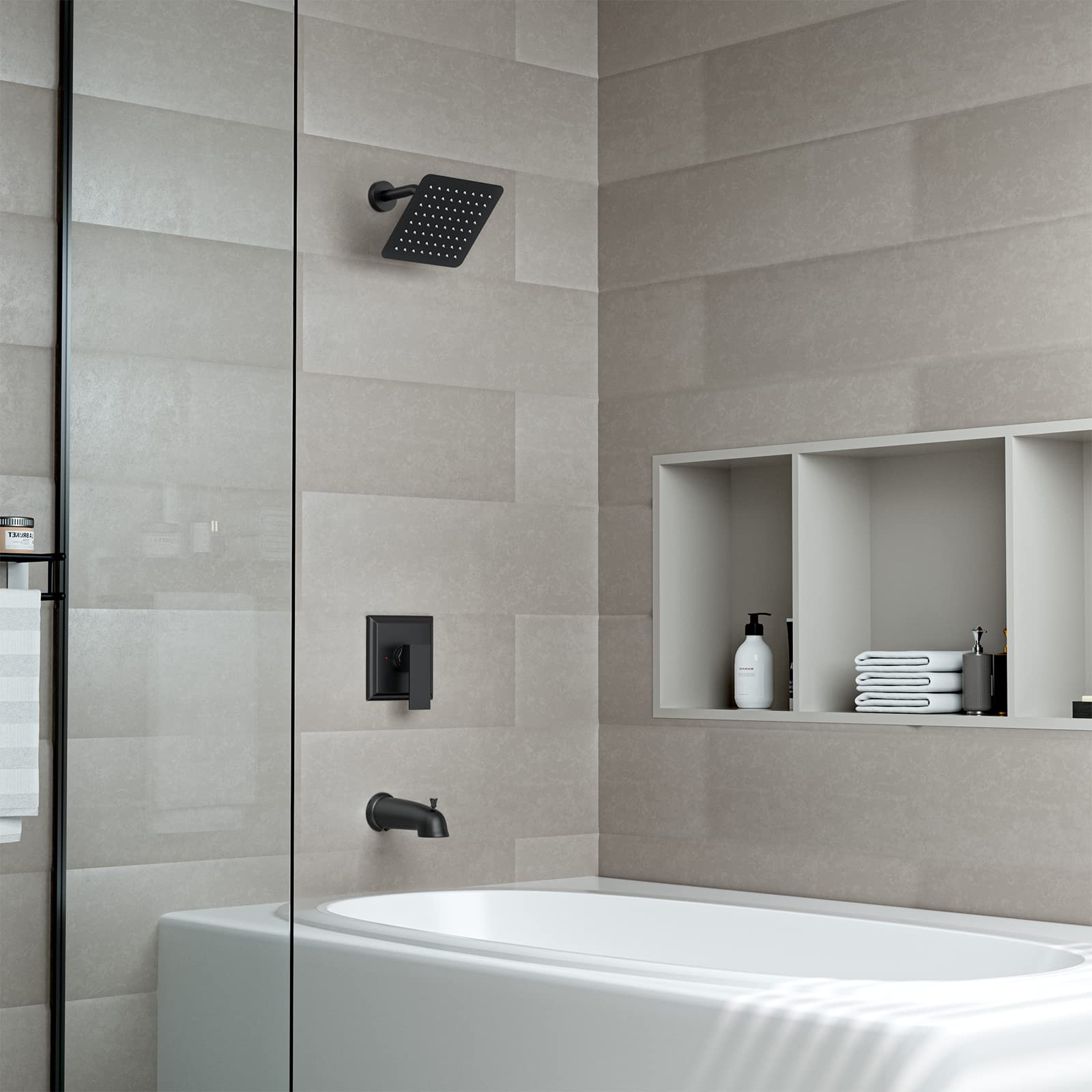 8 Inch Bend Pipe Shower Set (Bathtub)