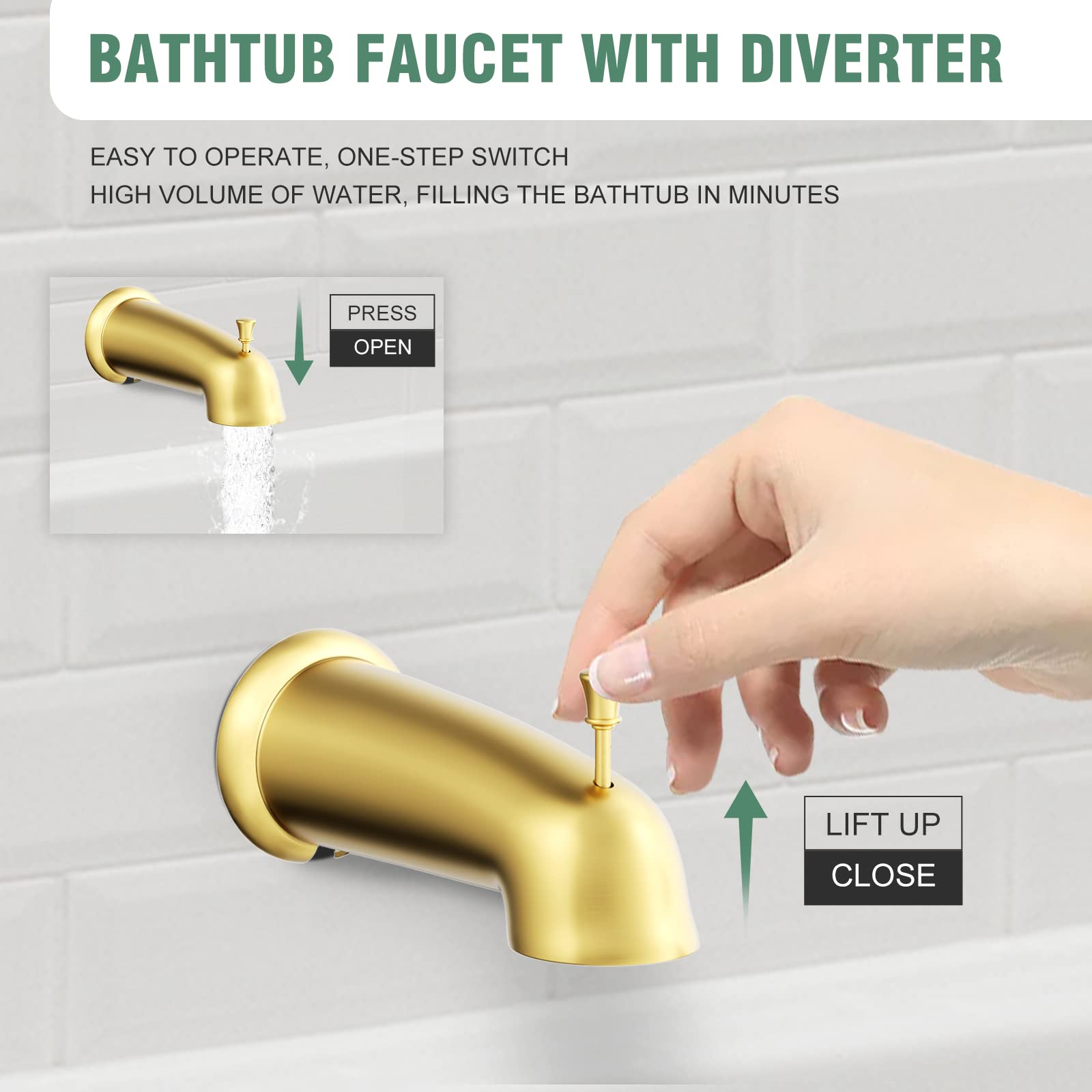 8 Inch Bend Pipe Shower Set (Bathtub)