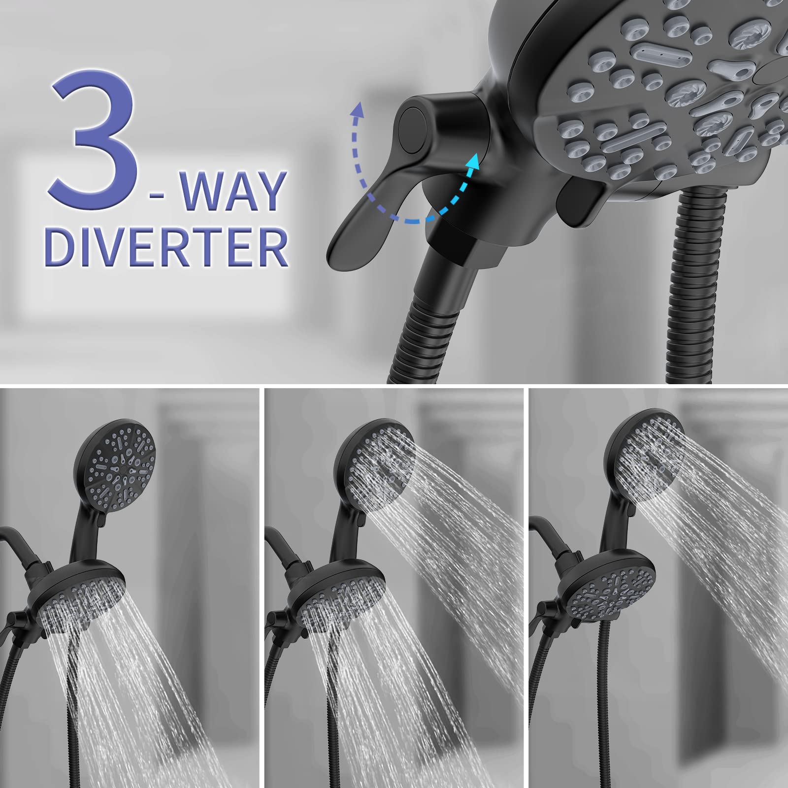 Dual Shower Head Wall Mounted System