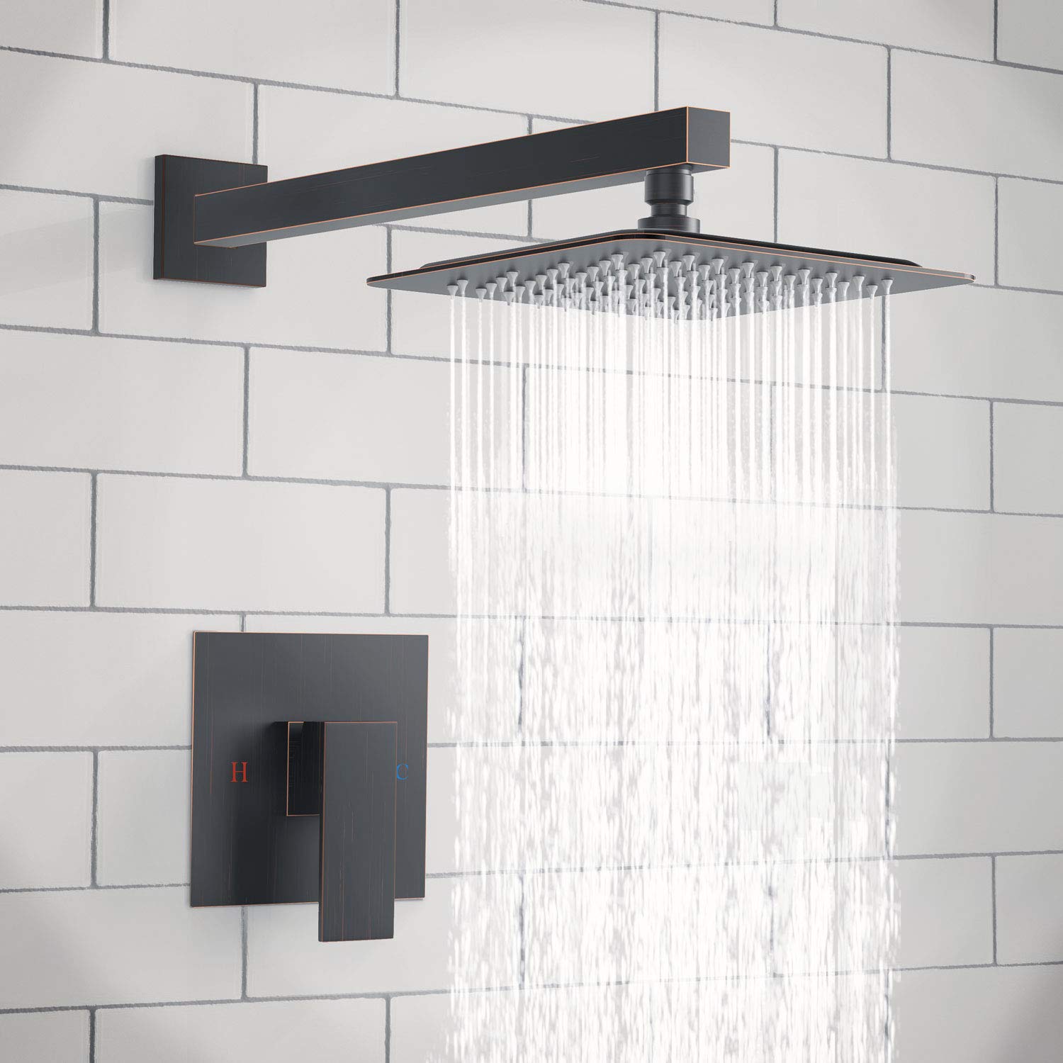 8 Inch Cross Bar Shower Kit （Square）