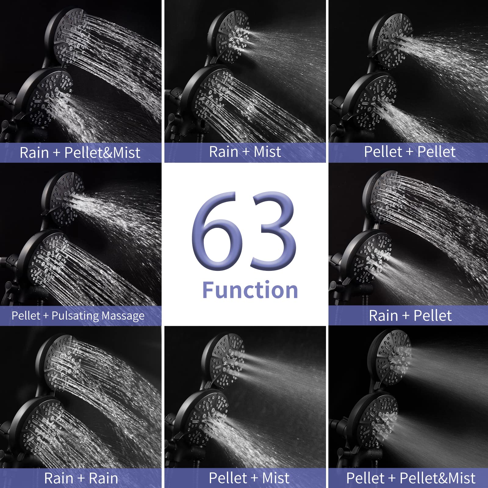 Dual Shower Head Wall Mounted System