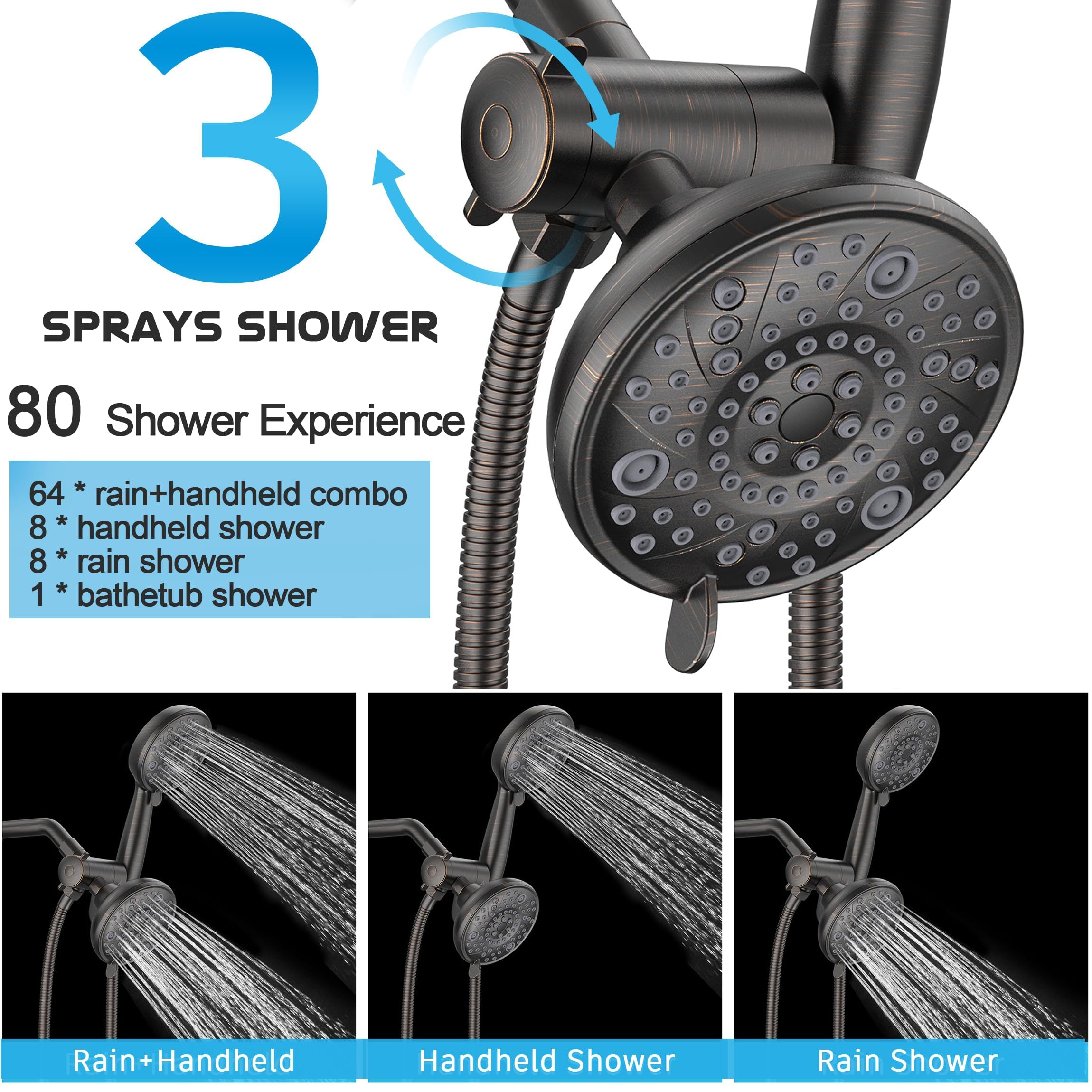 Dual Shower Head Set (Bathtub)