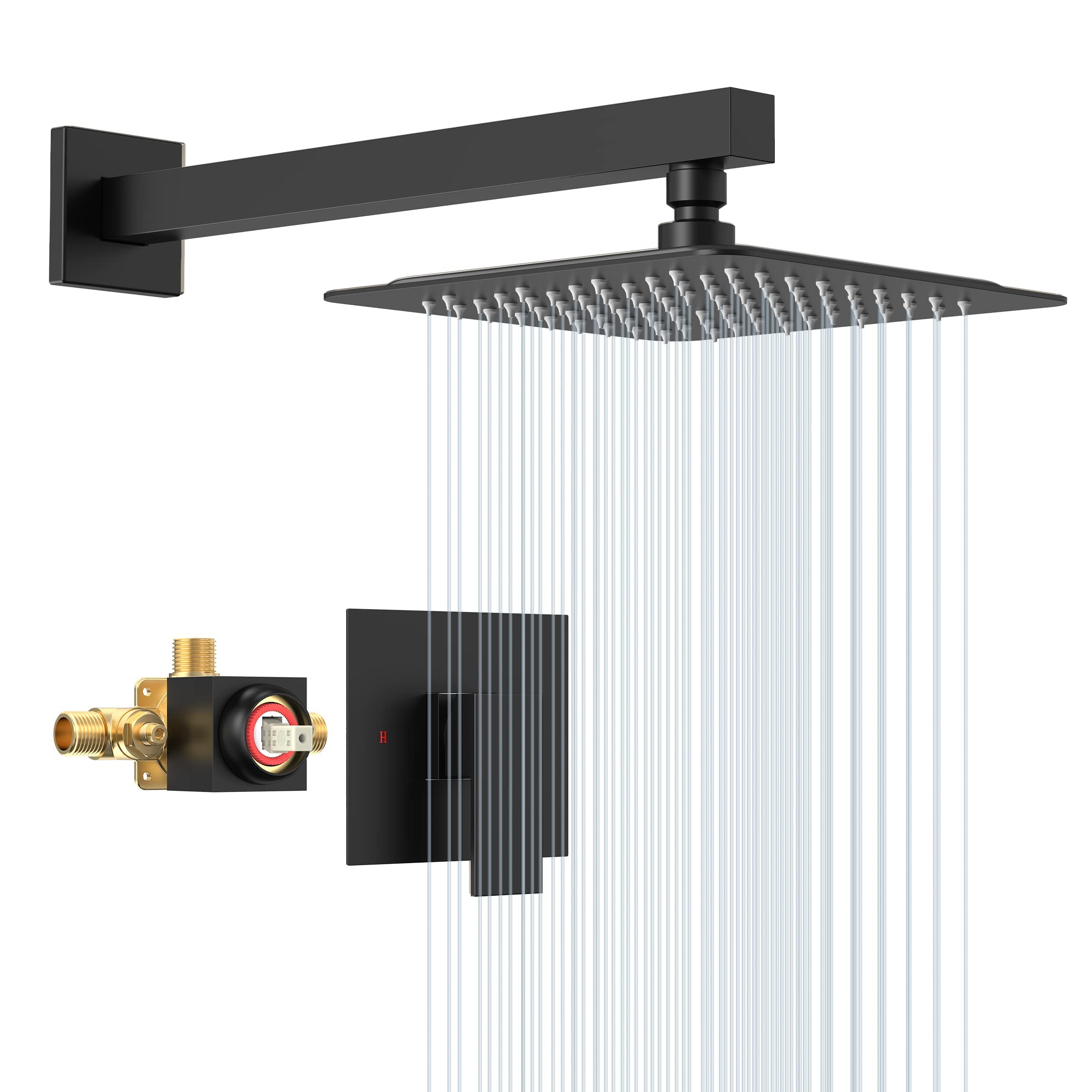 8 Inch Cross Bar Shower Kit （Square）