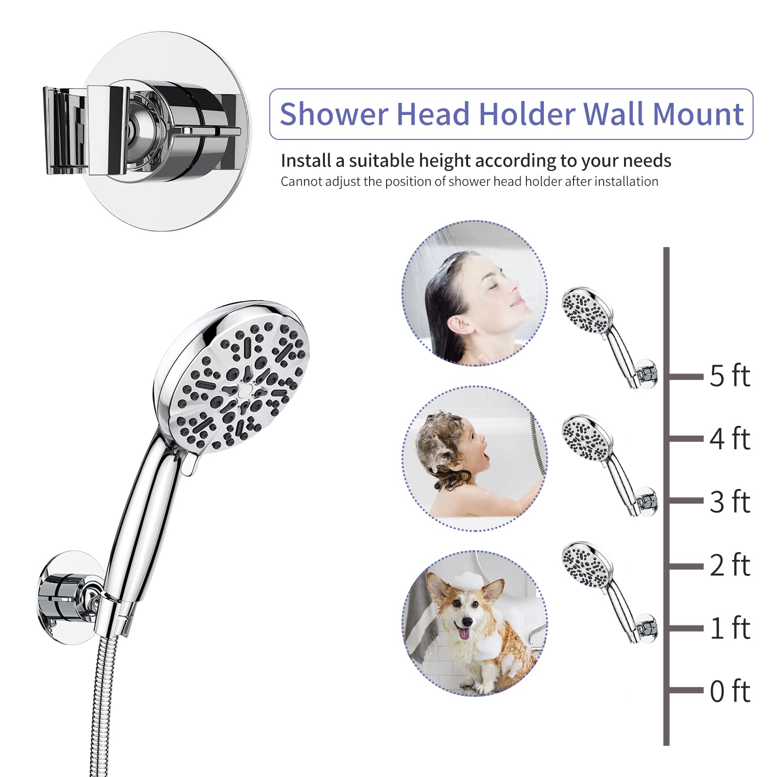 Dual Shower Head Wall Mounted System