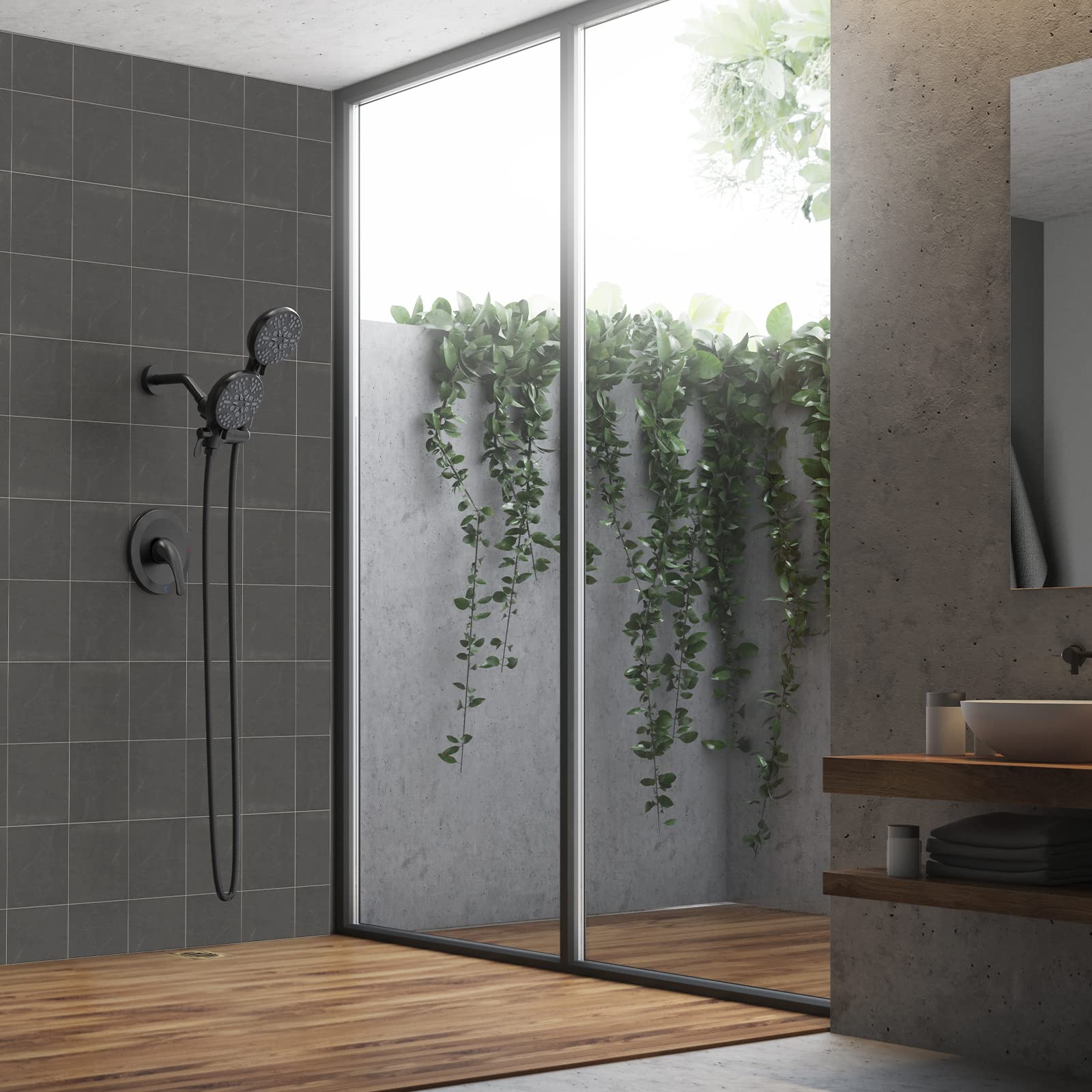 Dual Shower Head Wall Mounted System