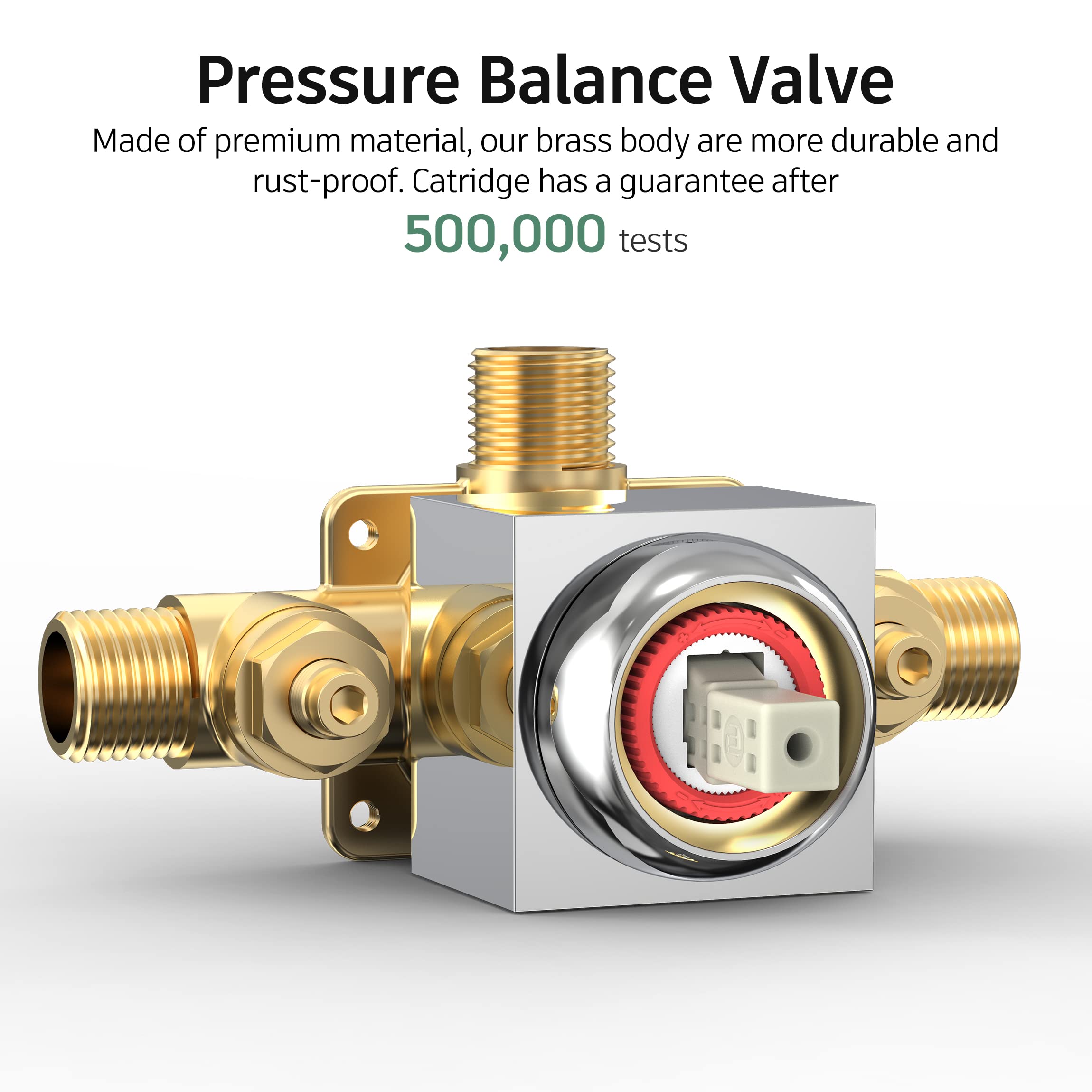 8 Inch Cross Bar Shower Kit （Square）